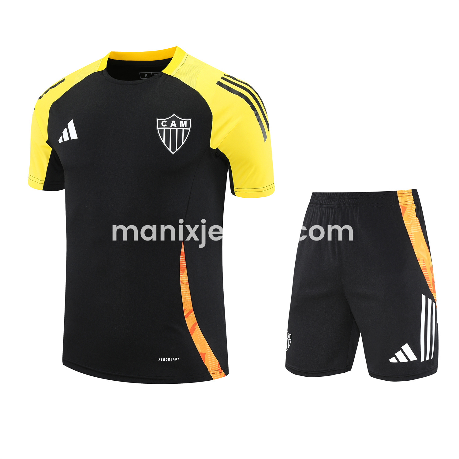 ManixJersey.com | Atletico Mineiro 25-26 Short-Sleeve Kids Training Set - Black Top With Black Shorts -Customize Name, Number and Patch | Worldwide Shipping