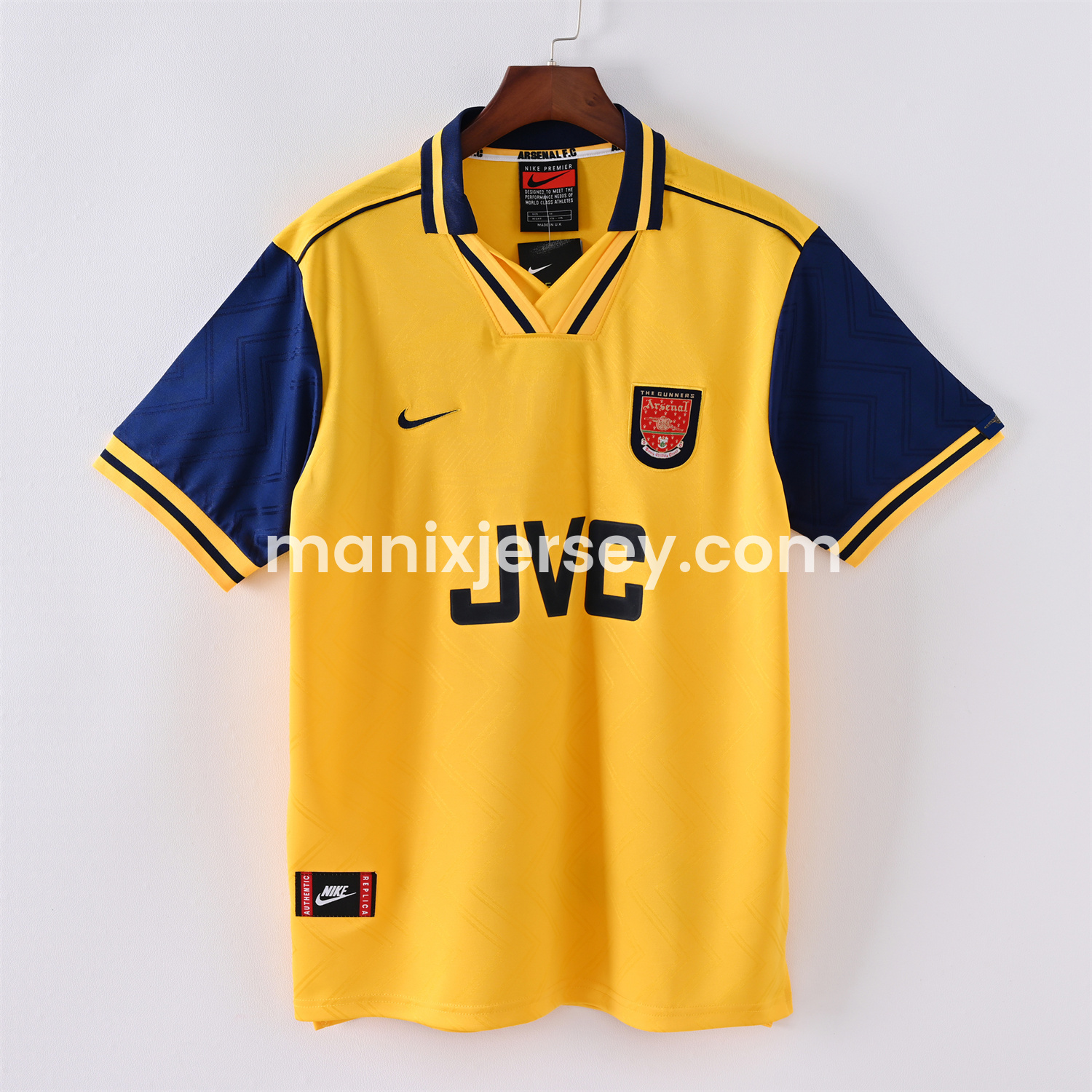 ManixJersey.com | Retro Arsenal 1996-97 Away Jersey -Customize Name, Number and Patch | Worldwide Shipping