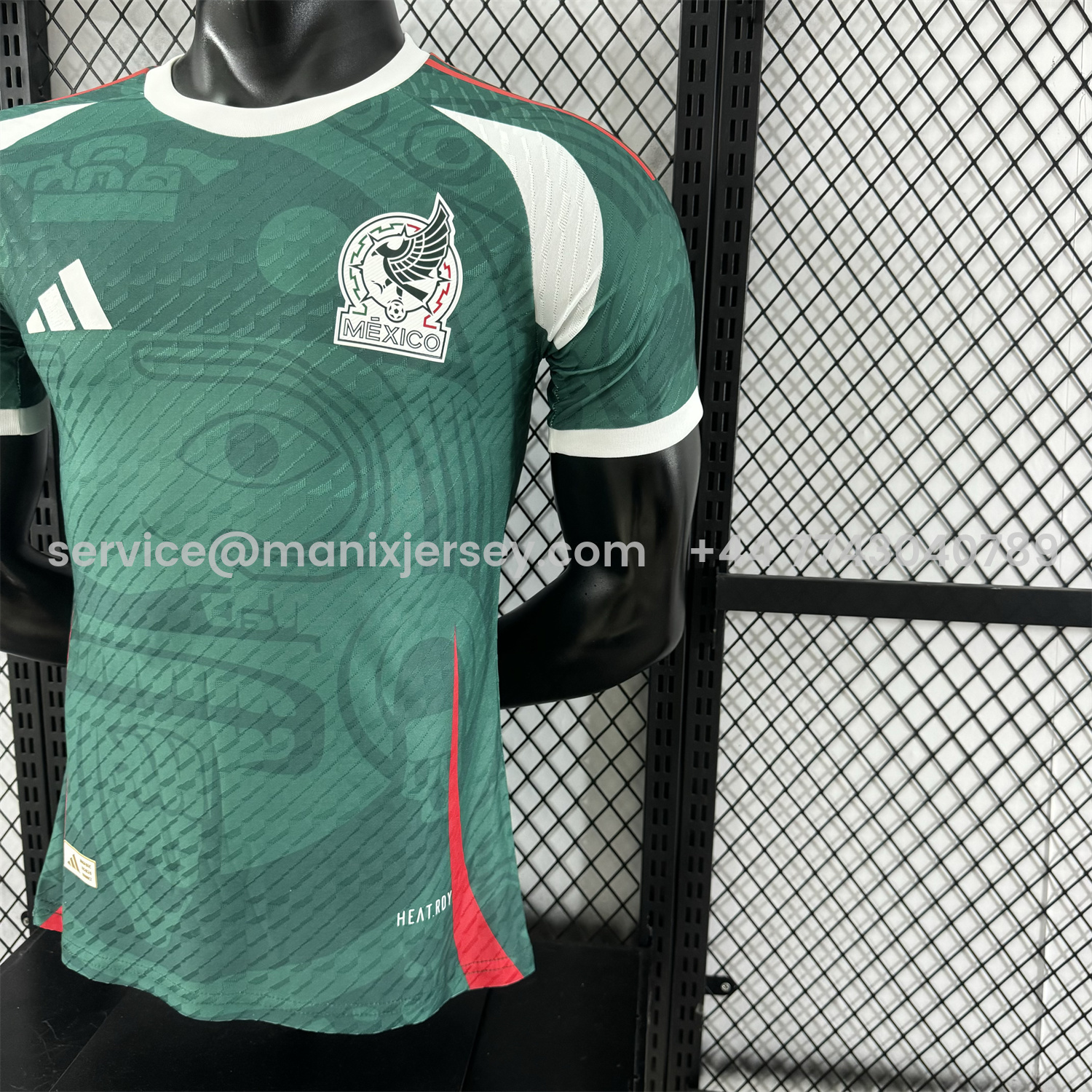 ManixJersey.com | Mexico 25-26 Green Human Face Shaped Pattern Special Jersey - Player Version -Customize Name, Number and Patch | Worldwide Shipping