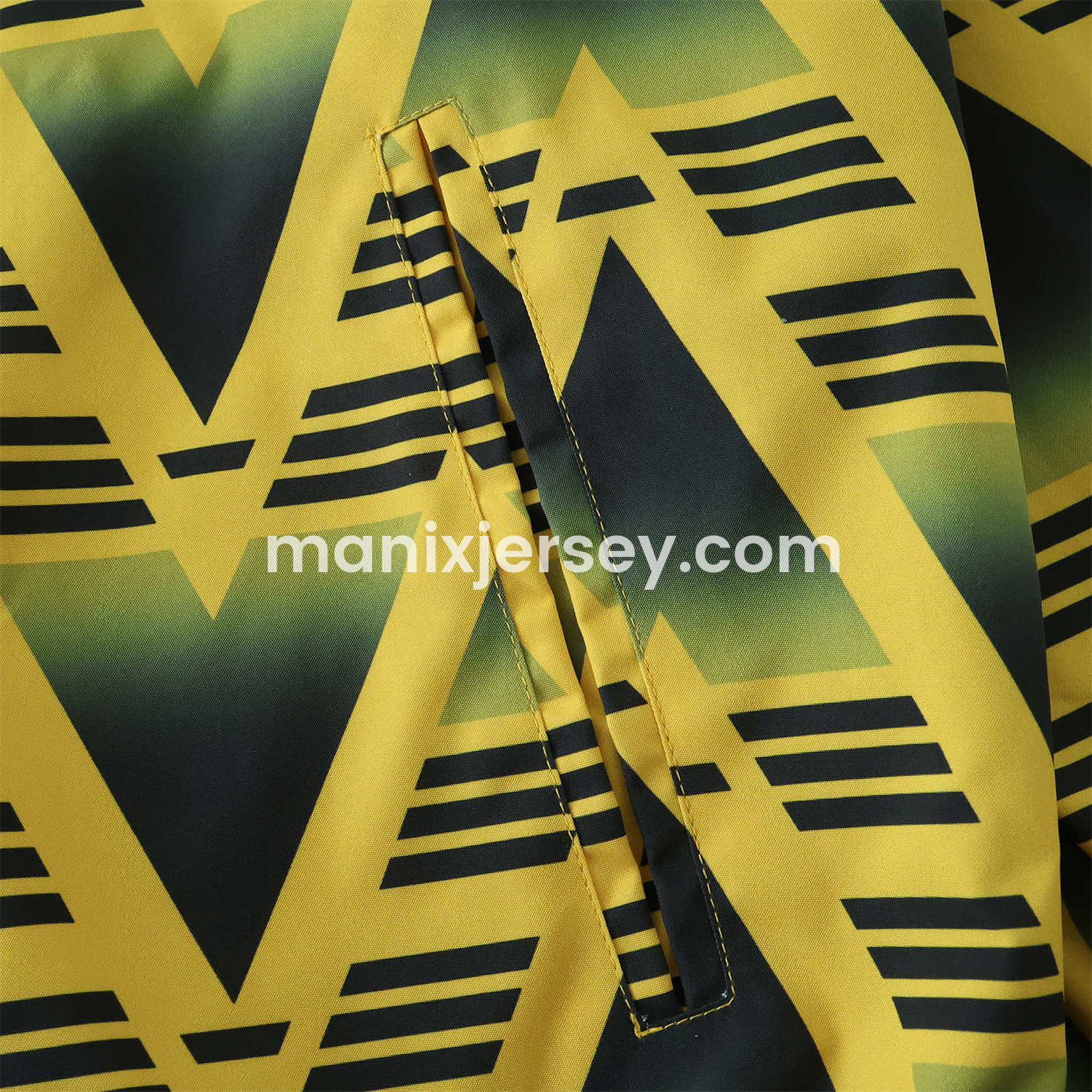 ManixJersey.com | Retro Arsenal 1991-93 Away Double Sided Reversible Windbreaker - Yellow & Grey -Customize Name, Number and Patch | Worldwide Shipping
