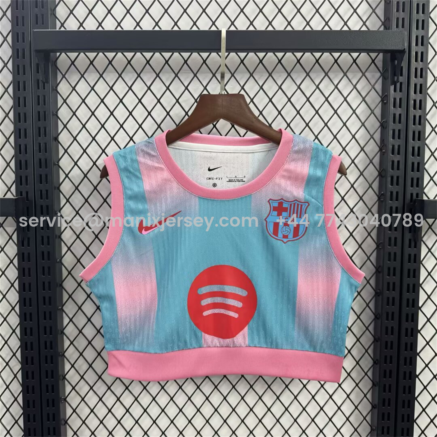 ManixJersey.com | Women's Barcelona 25-26 Blue Pink Yoga Vest -Customize Name, Number and Patch | Worldwide Shipping