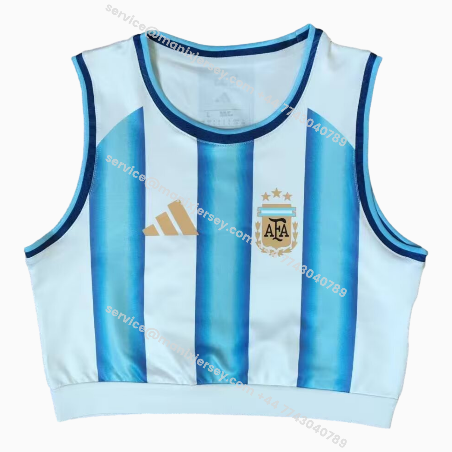 ManixJersey.com | Women's Argentina 2026 Home Yoga Vest -Customize Name, Number and Patch | Worldwide Shipping