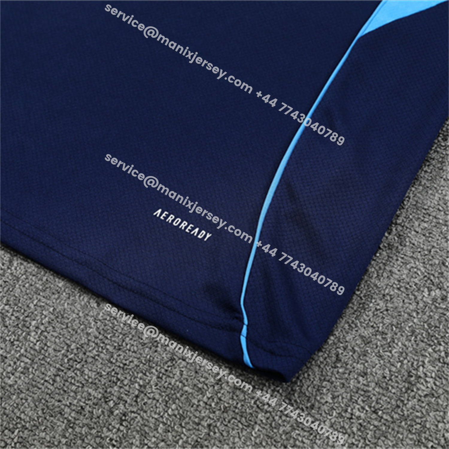 ManixJersey.com | Real Madrid 25-26 Short-Sleeve Training Set - Royal Blue Top & Royal Blue Shorts -Customize Name, Number and Patch | Worldwide Shipping