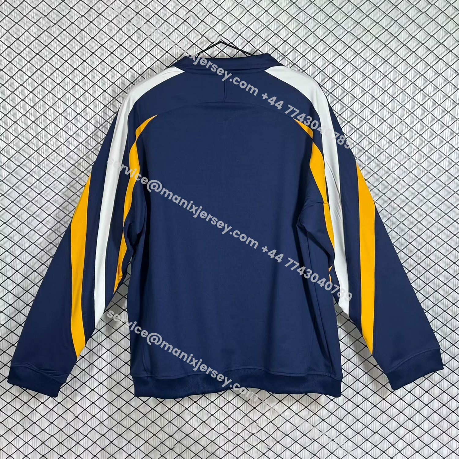 ManixJersey.com | Real Madrid 25-26 Windbreaker Jacket - Blue And Yellow -Customize Name, Number and Patch | Worldwide Shipping