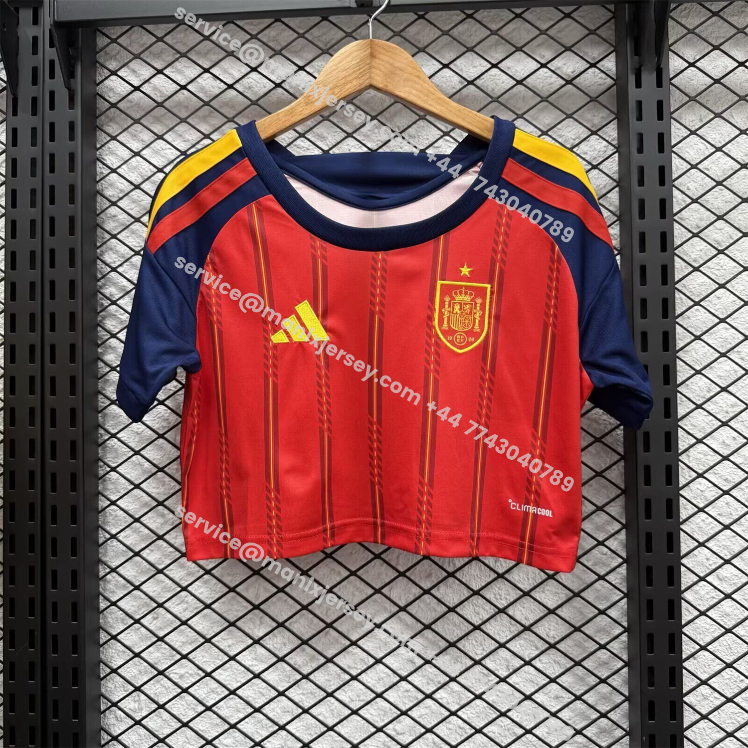 ManixJersey.com | Women's Spain 2026 Home Cropped Jersey -Customize Name, Number and Patch | Worldwide Shipping