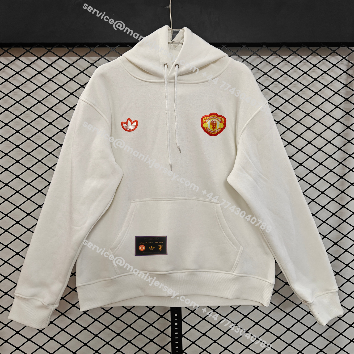 ManixJersey.com | Manchester United 25-26 Originals Terrace Icon Unisex Pullover Hoodie -Customize Name, Number and Patch | Worldwide Shipping