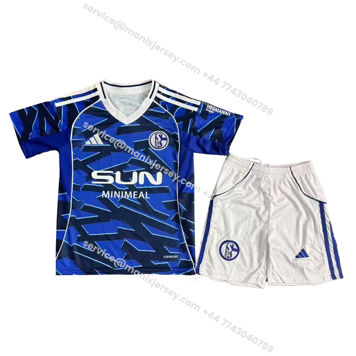 ManixJersey.com | Schalke 04 25-26 Home Kids Kit -Customize Name, Number and Patch | Worldwide Shipping