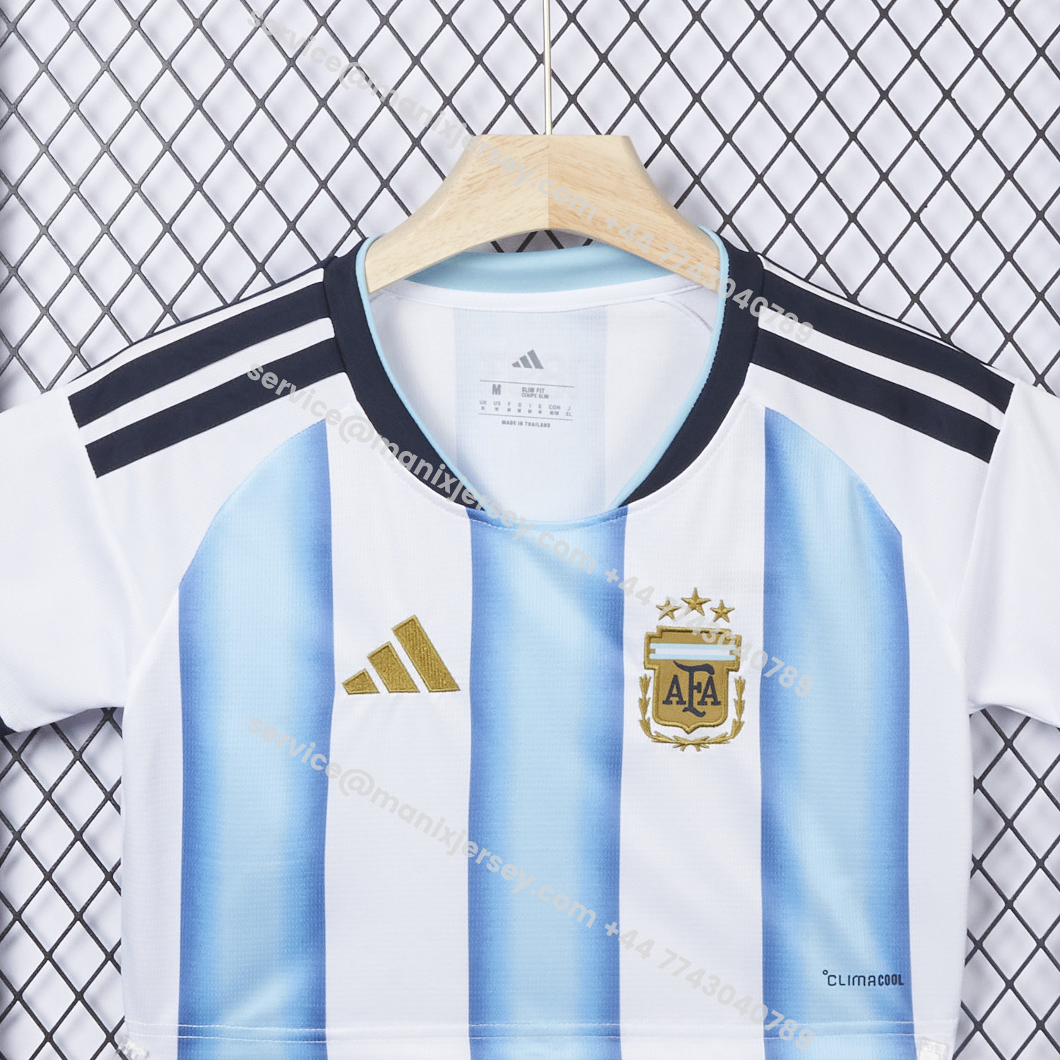 ManixJersey.com | Women's Argentina 2026 Home Cropped Jersey -Customize Name, Number and Patch | Worldwide Shipping