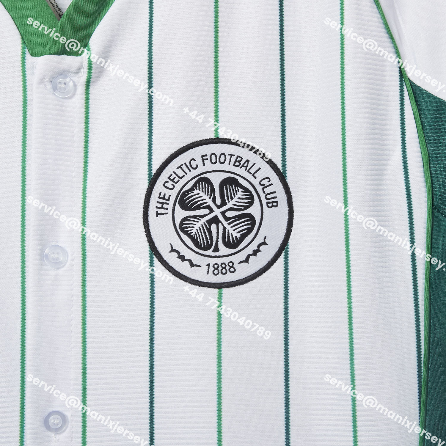 ManixJersey.com | Celtic 25-26 White Baseball Jersey -Customize Name, Number and Patch | Worldwide Shipping