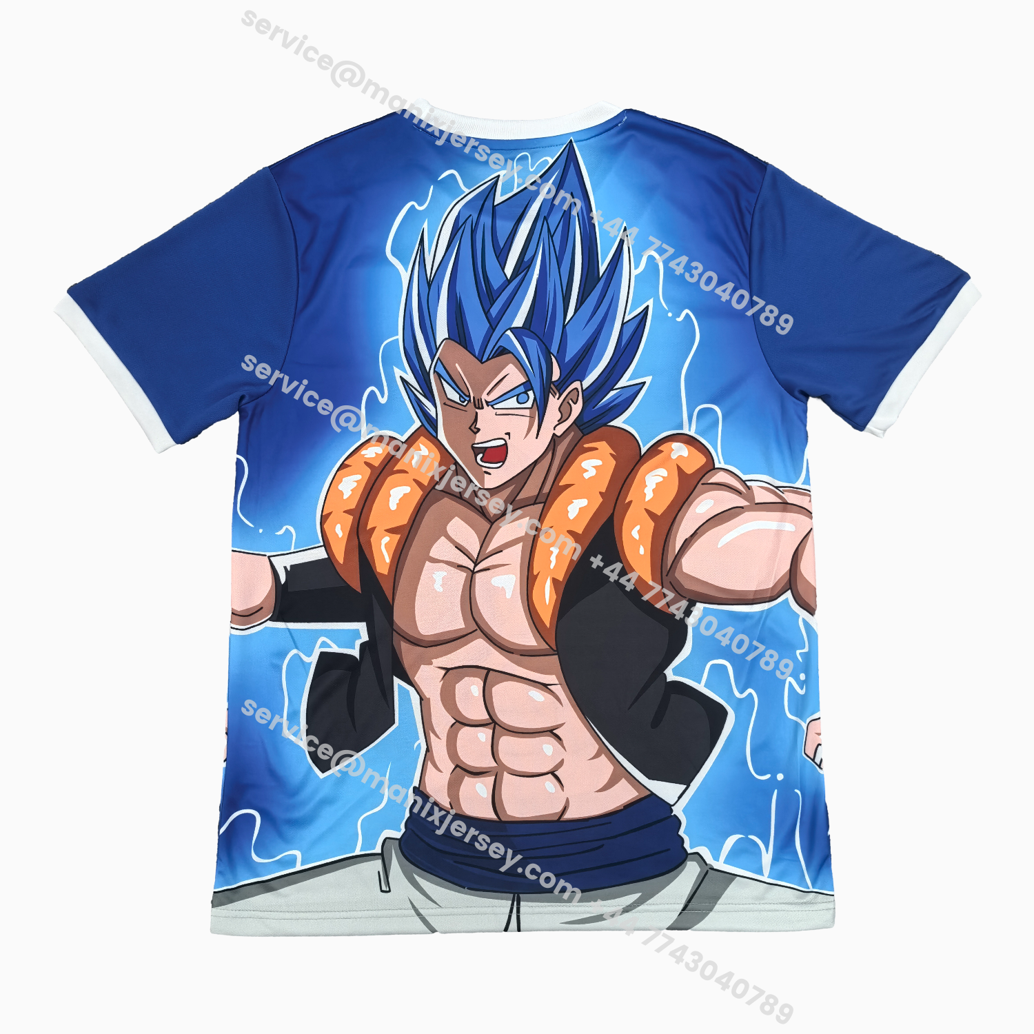 ManixJersey.com | Japan 25-26 Vegeta Super Saiyan Blue Jersey - Fans Version -Customize Name, Number and Patch | Worldwide Shipping