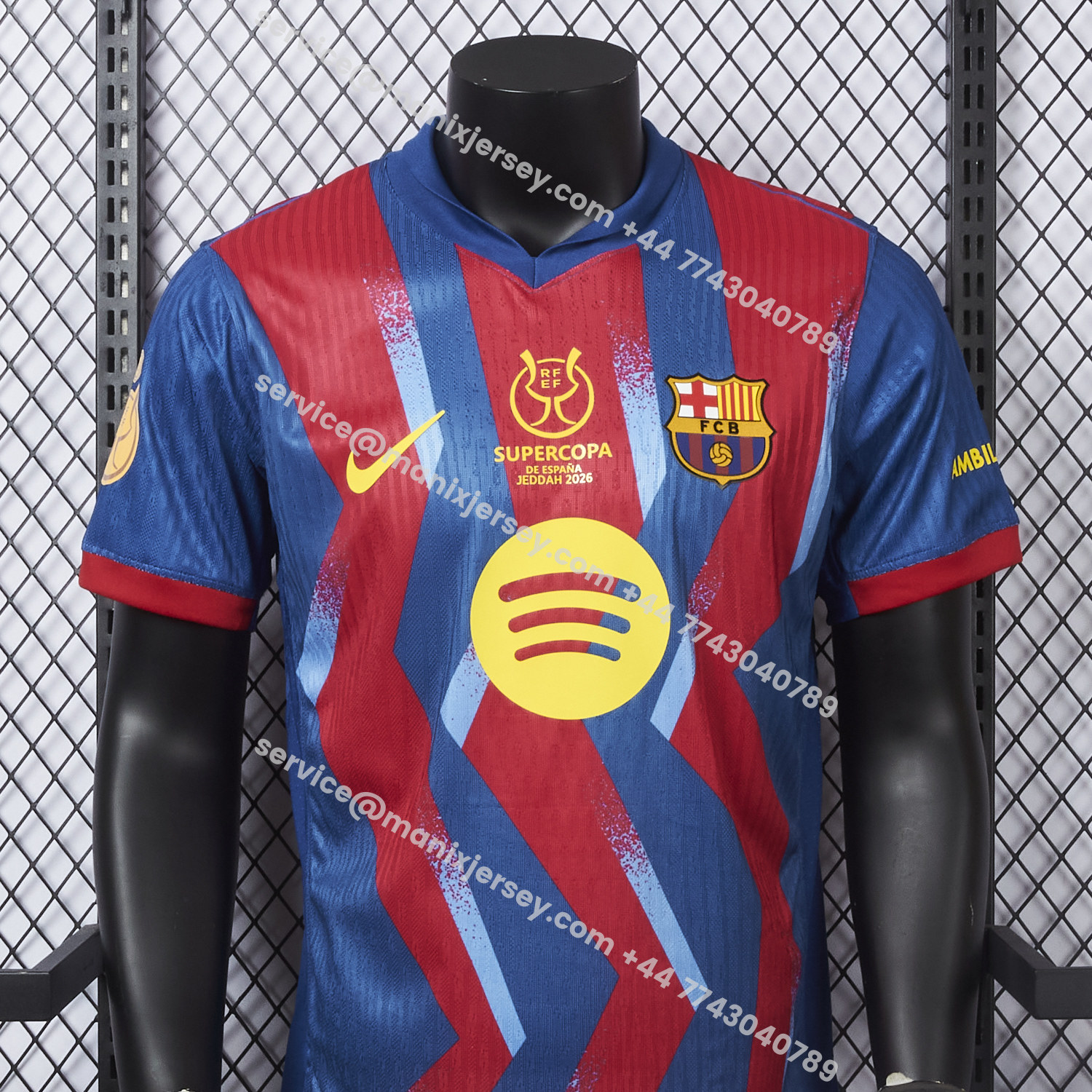 ManixJersey.com | Barcelona 25-26 Supercopa De España Fourth Jersey - Player Version -Customize Name, Number and Patch | Worldwide Shipping