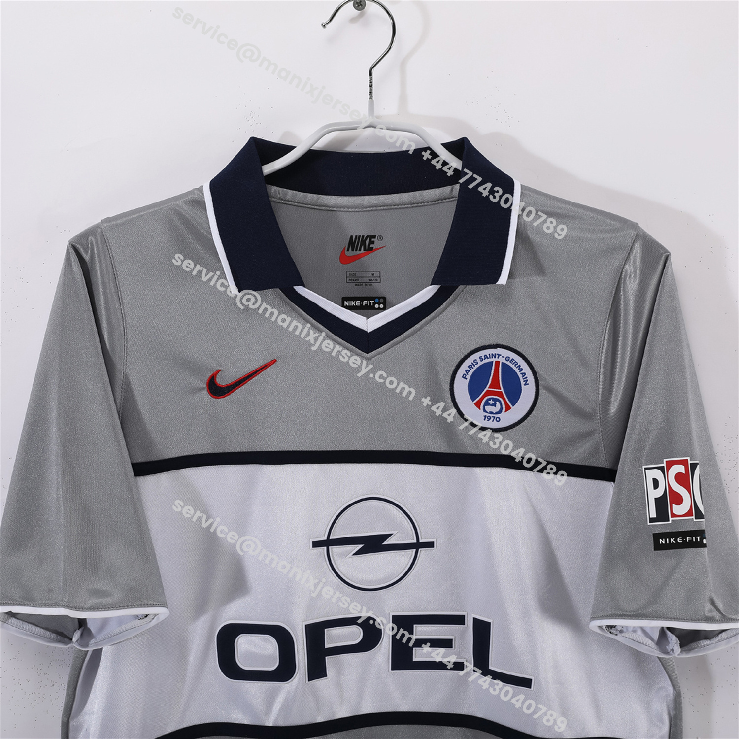 ManixJersey.com | Retro Paris Saint-Germain PSG 2000-01 Away Jersey -Customize Name, Number and Patch | Worldwide Shipping