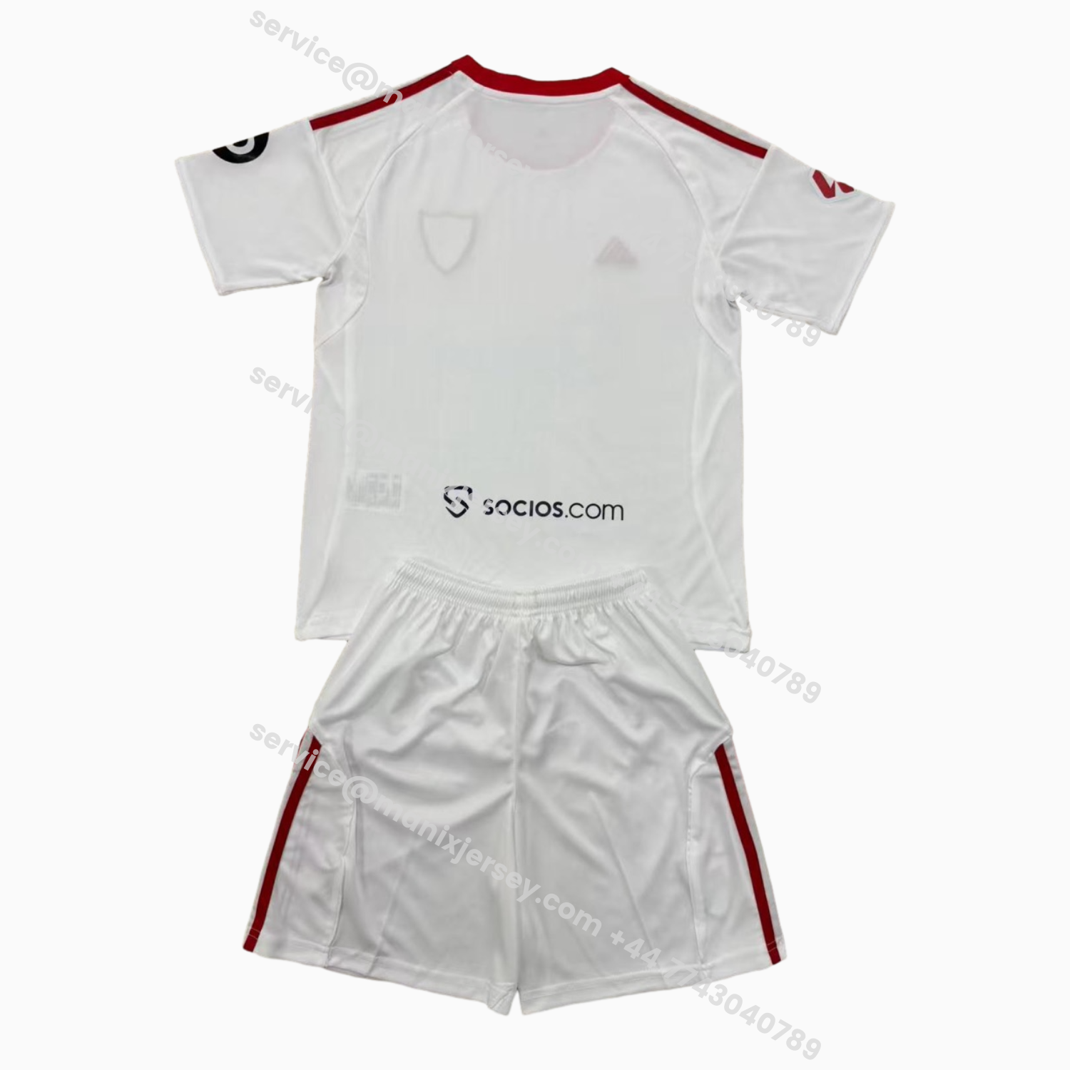 ManixJersey.com | Sevilla 25-26 Home Men's Adult Jersey Set - Fans Version -Customize Name, Number and Patch | Worldwide Shipping