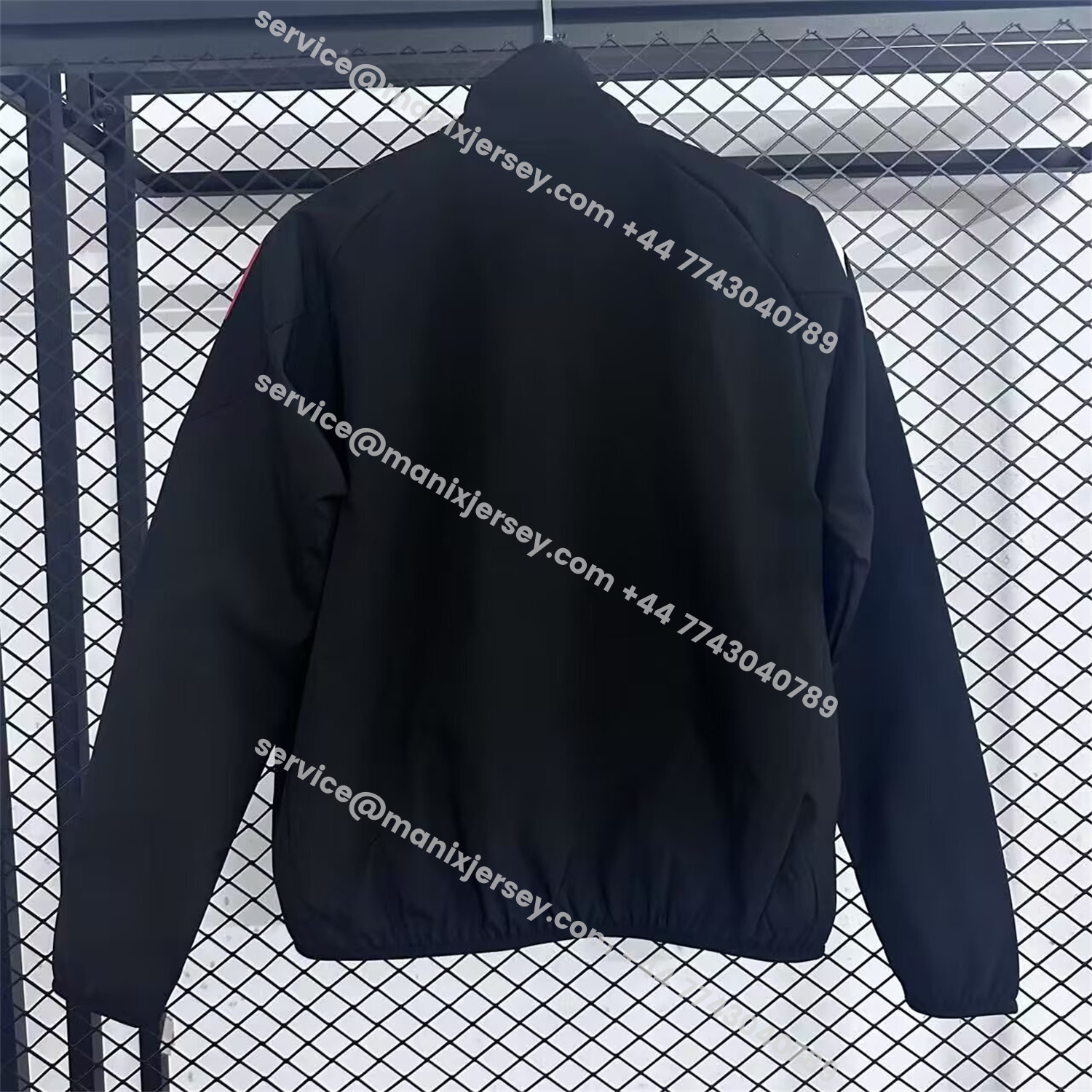 ManixJersey.com | Ajax 25-26 Training Windbreaker Jacket - Black -Customize Name, Number and Patch | Worldwide Shipping