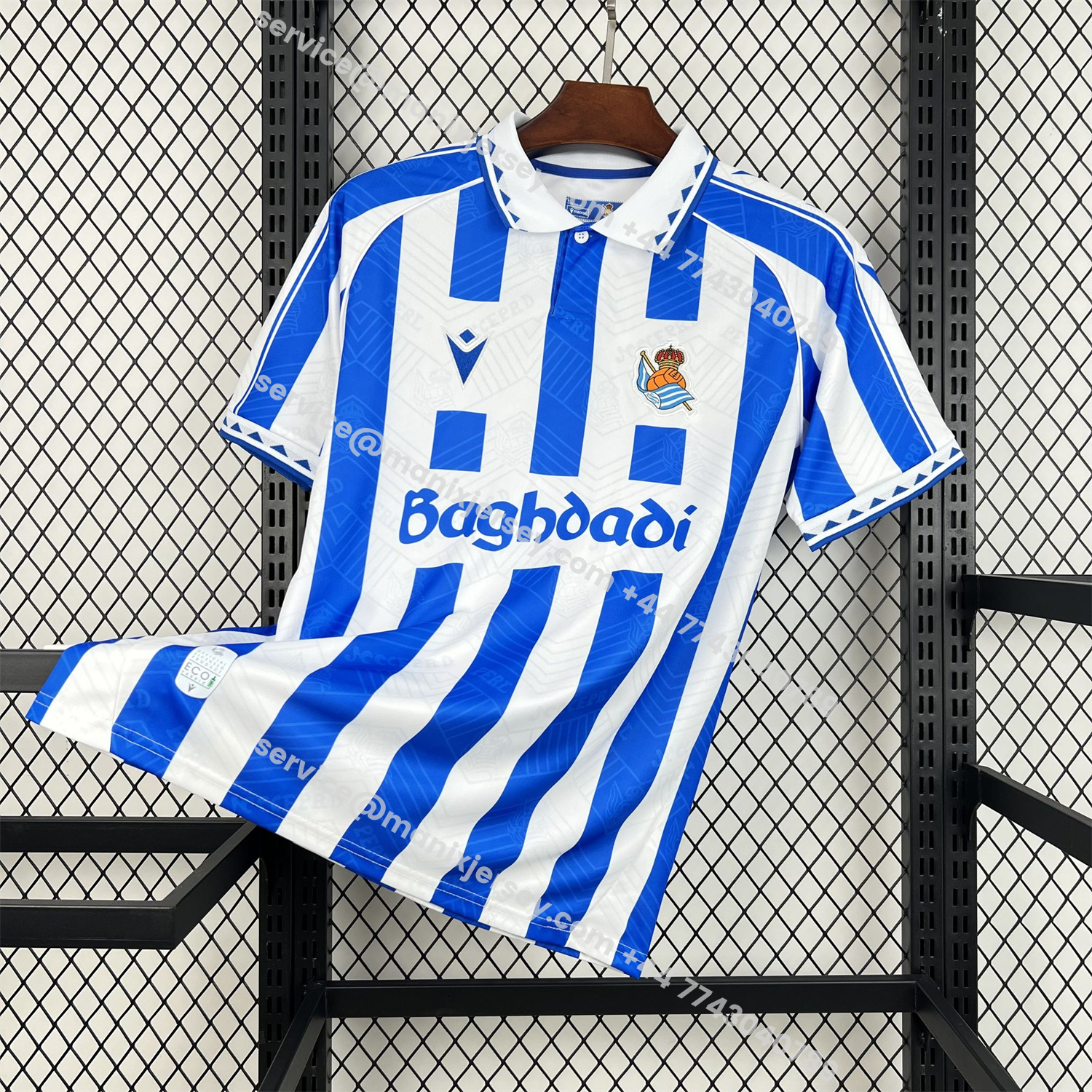 Real Sociedad 25-26 White With Royal Blue Retro Style Special Jersey - Fans Version:football jersey mysite: unitedjerseyfootball 邓江浪:football
