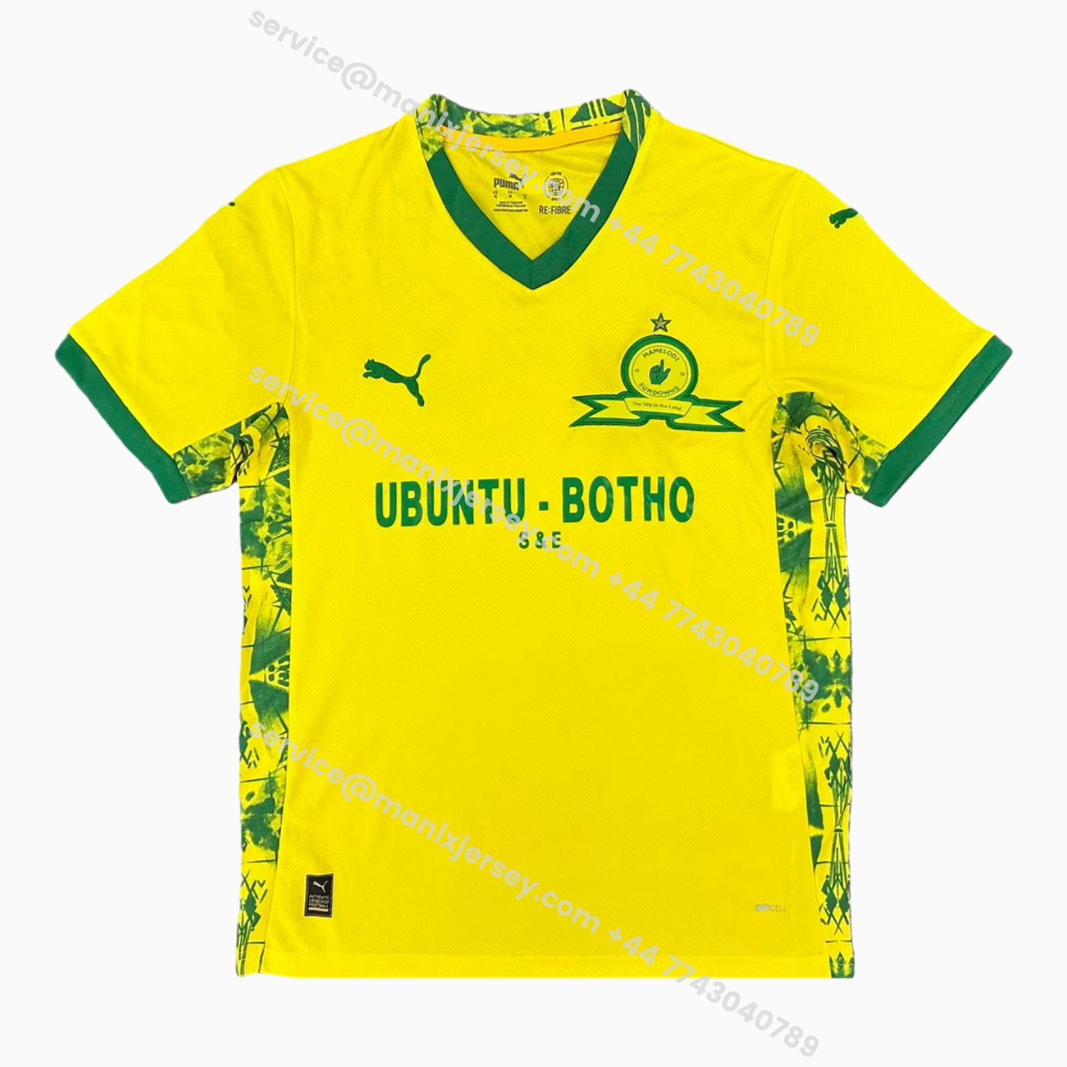 ManixJersey.com | Mamelodi Sundowns 25-26 Home Yellow Jersey - Fans Version -Customize Name, Number and Patch | Worldwide Shipping