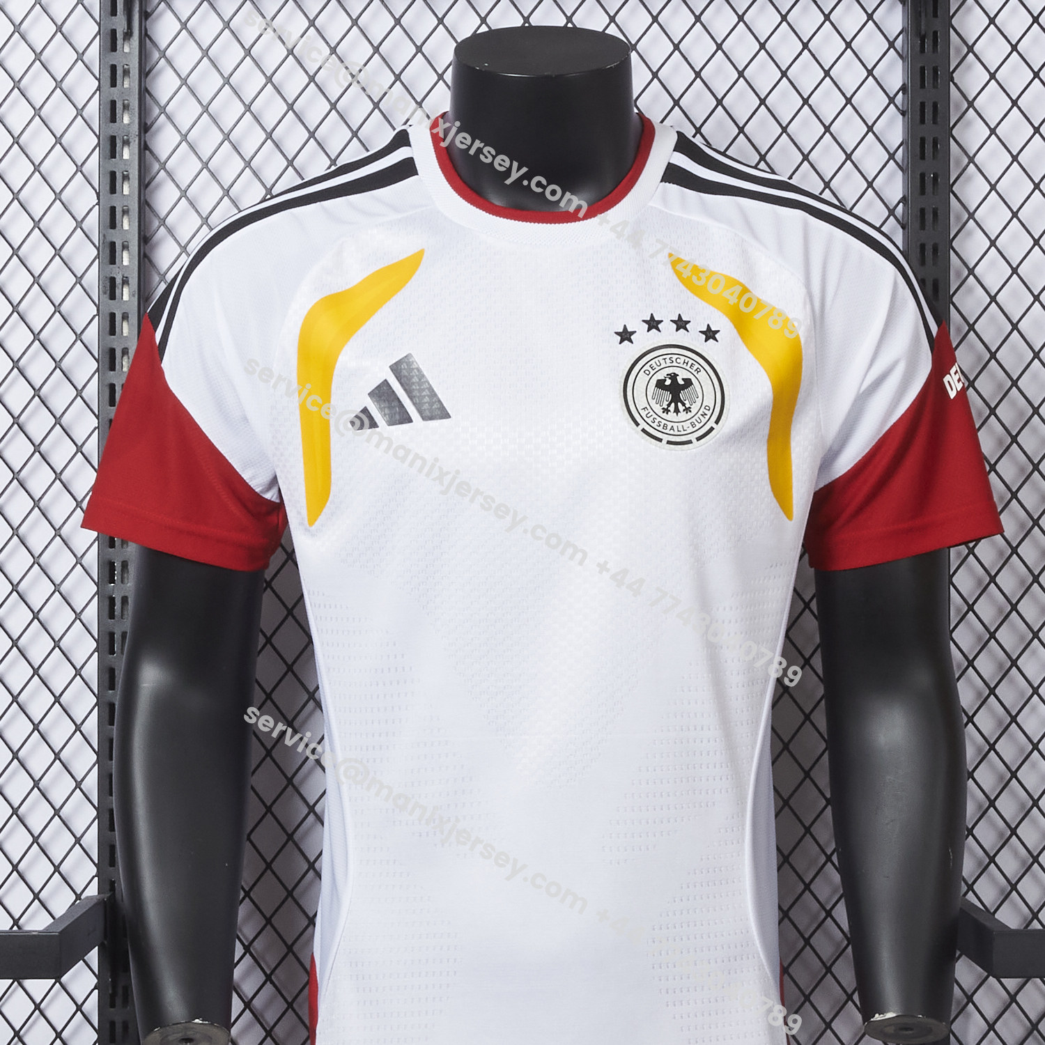 ManixJersey.com | Germany 2026 White Pre-Match Training Jersey - Player Version -Customize Name, Number and Patch | Worldwide Shipping