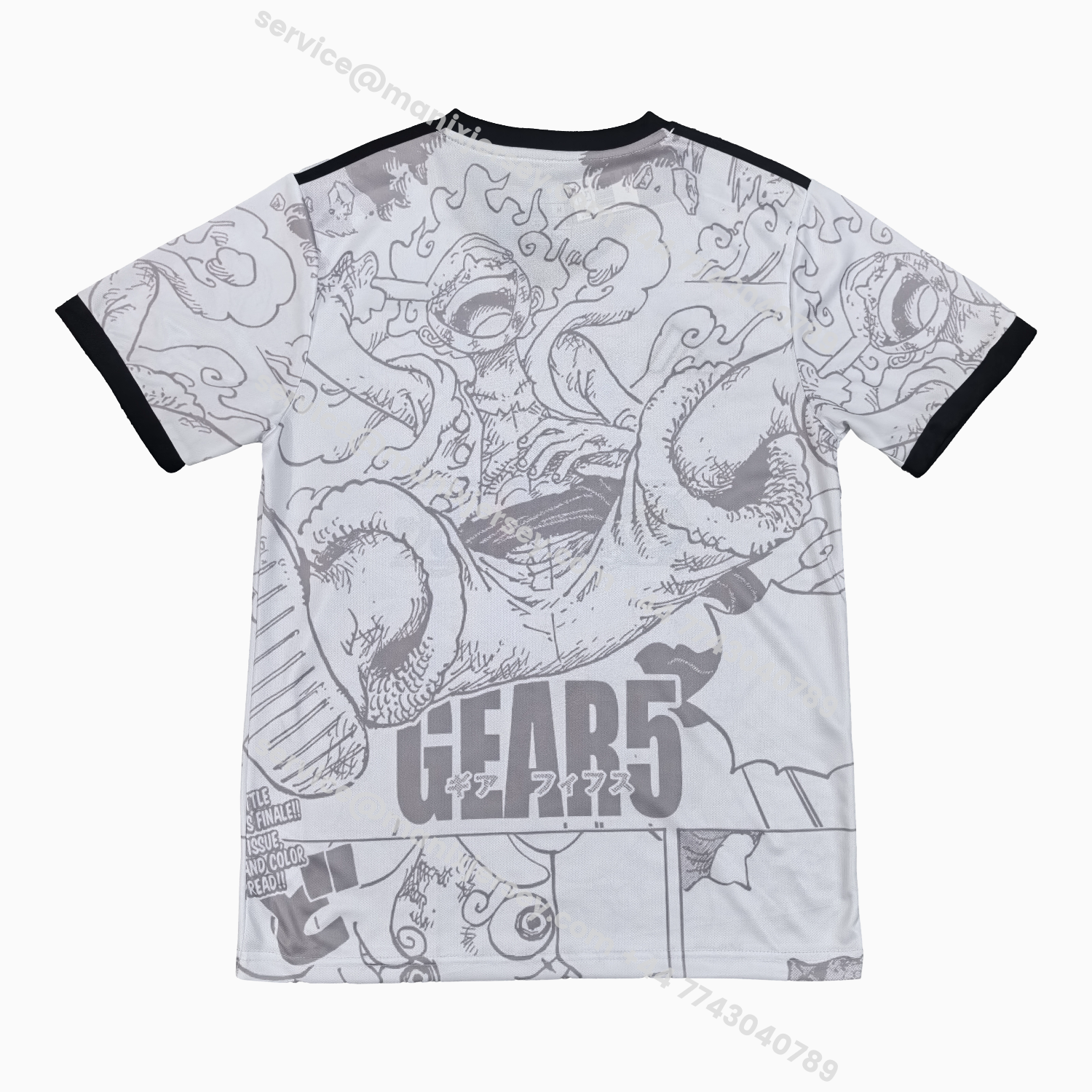 ManixJersey.com | Japan 25-26 One Piece Gear 5 White Jersey - Fans Version -Customize Name, Number and Patch | Worldwide Shipping