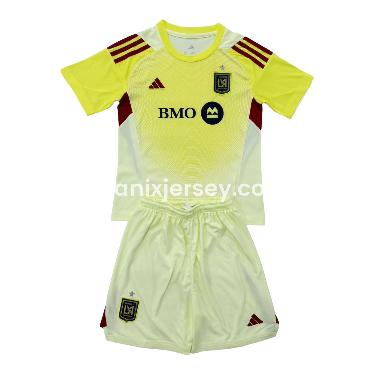 ManixJersey.com | Los Angeles FC 2025 Light Yellow Goalkeeper Men's Adult Jersey Set - Fans Version -Customize Name, Number and Patch | Worldwide Shipping