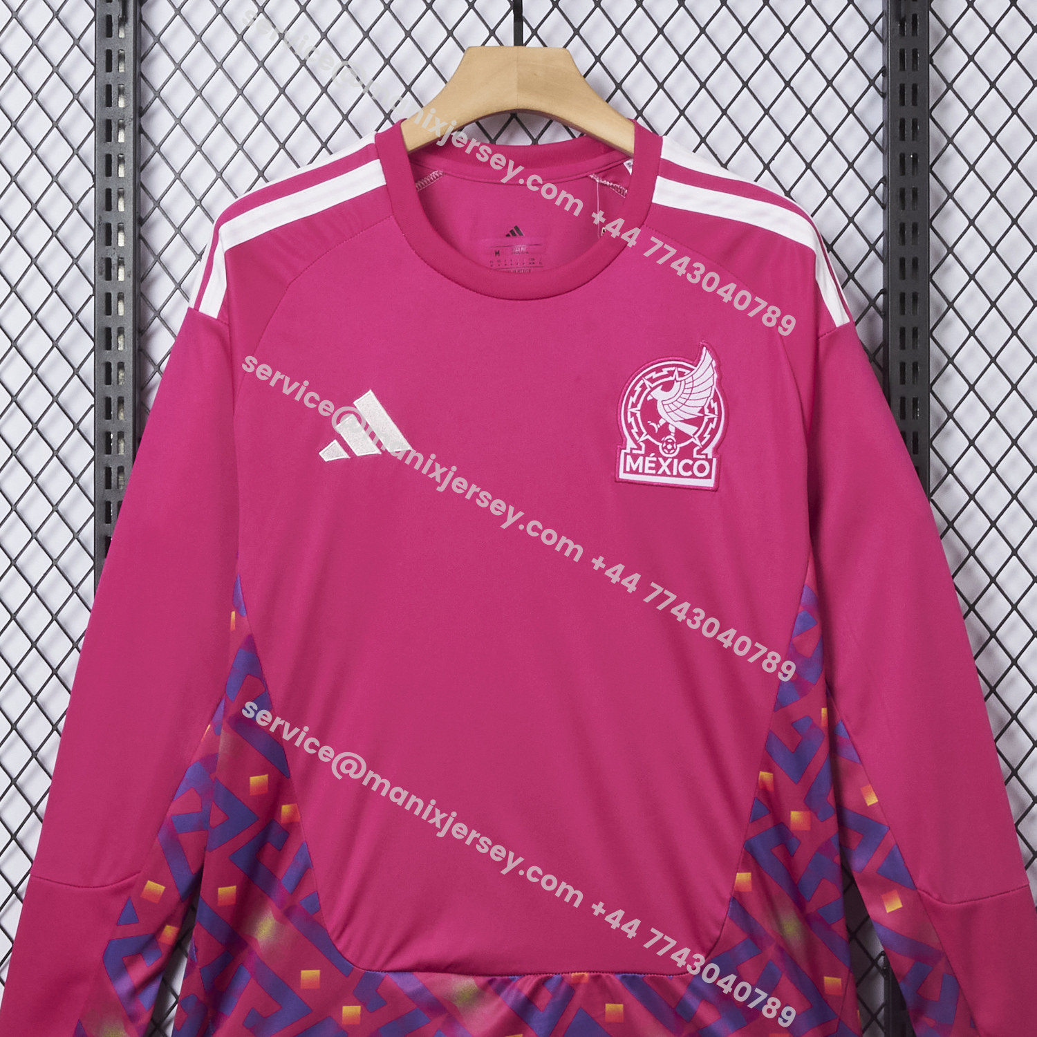 ManixJersey.com | Mexico 2026 Pink Goalkeeper Long Sleeves Jersey - Fans Version -Customize Name, Number and Patch | Worldwide Shipping