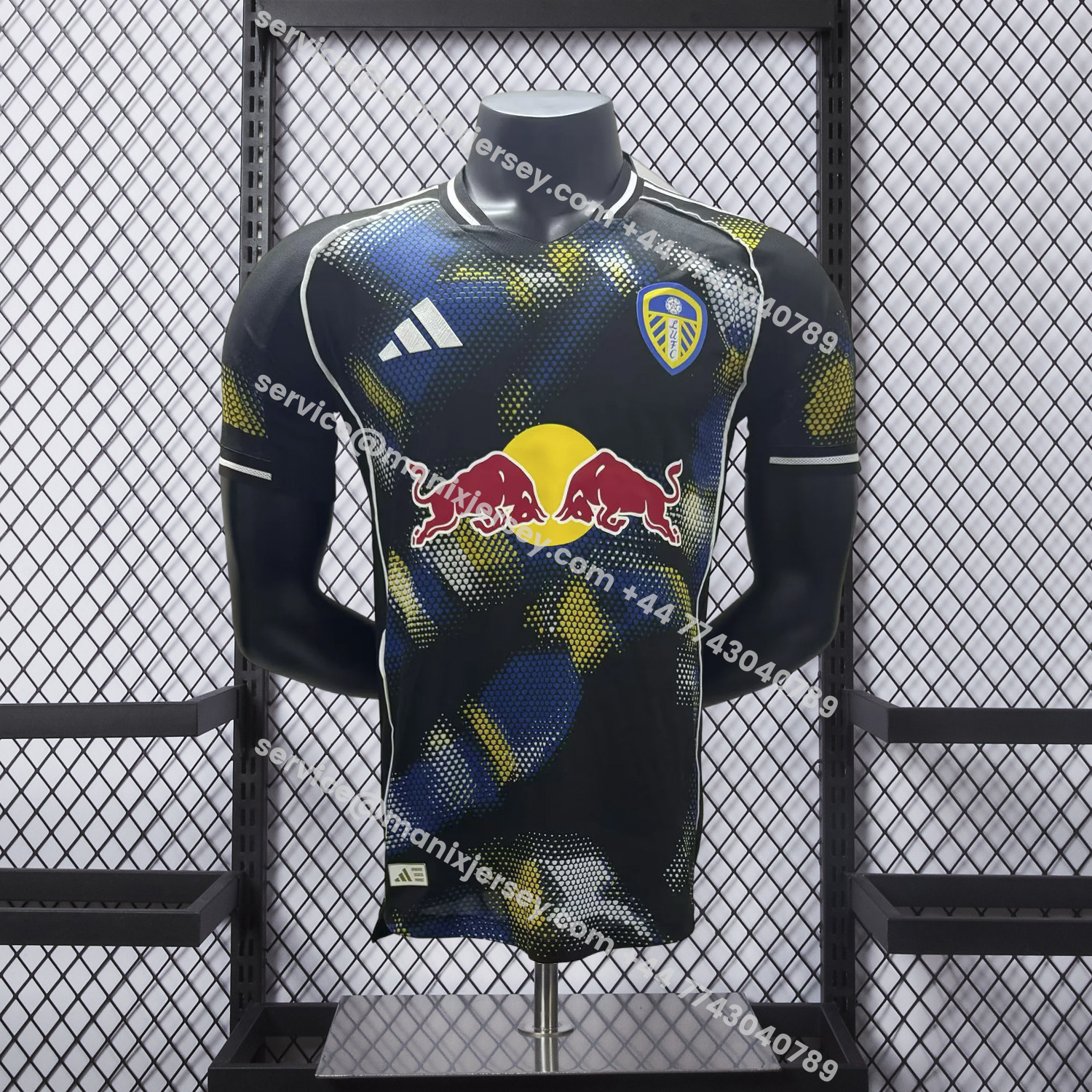 ManixJersey.com | Leeds United 25-26 Third Black Jersey - Player Version -Customize Name, Number and Patch | Worldwide Shipping