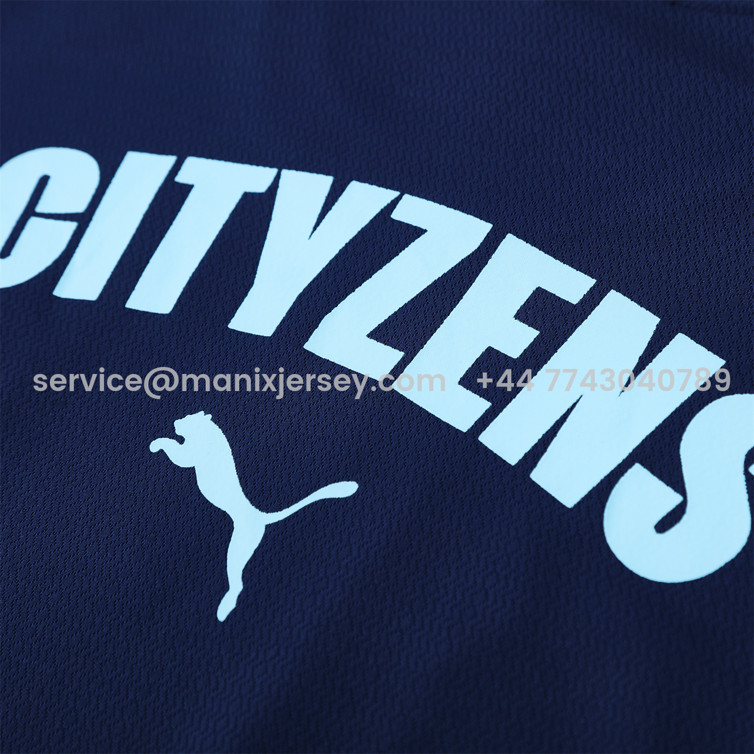ManixJersey.com | Manchester City 25-26 Short-Sleeve Training Set - Deep Blue Top & Deep Blue Shorts -Customize Name, Number and Patch | Worldwide Shipping