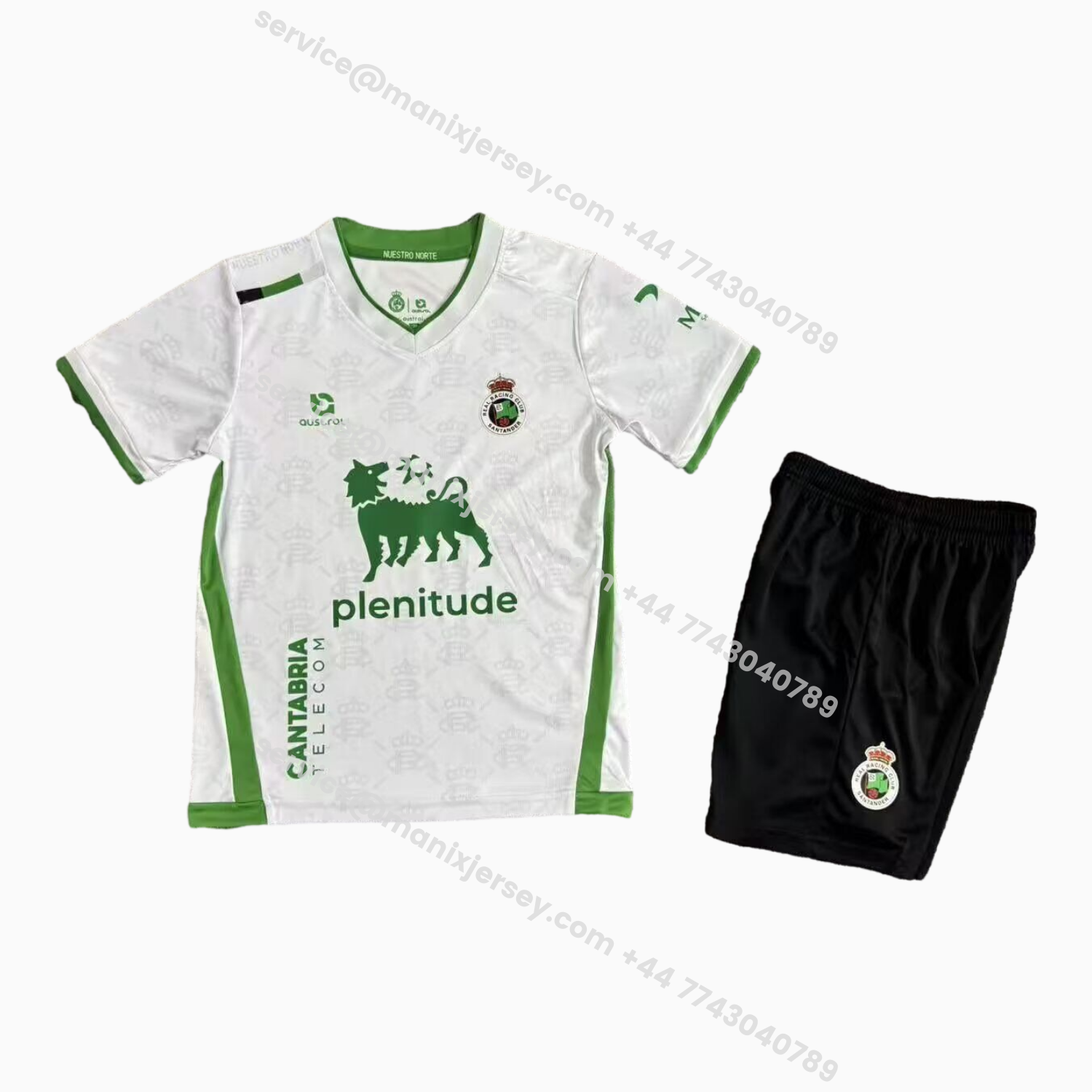 ManixJersey.com | Racing de Santander 25-26 Home Kids Kit -Customize Name, Number and Patch | Worldwide Shipping