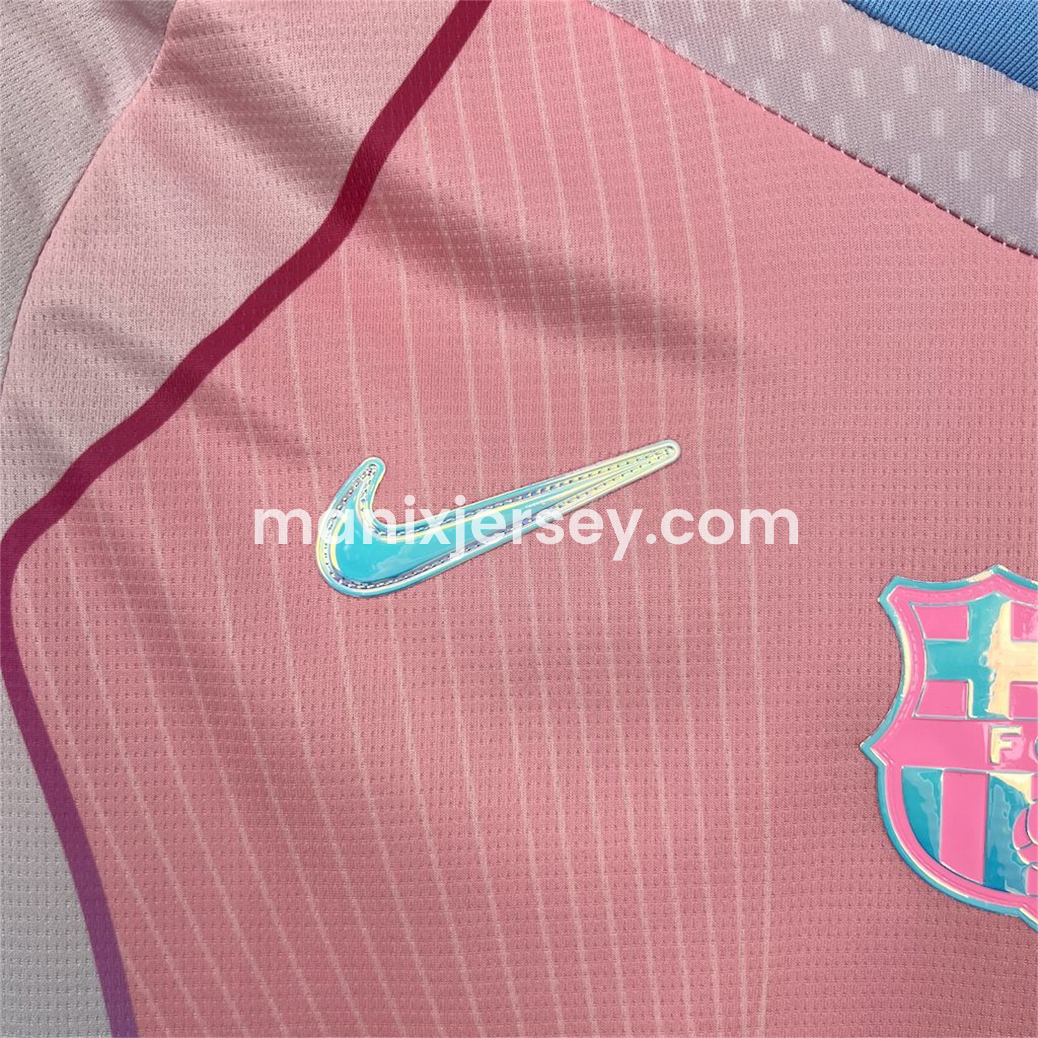 ManixJersey.com | Barcelona 25-26 T90 White Lines Pink Special Jersey - Fans Version -Customize Name, Number and Patch | Worldwide Shipping