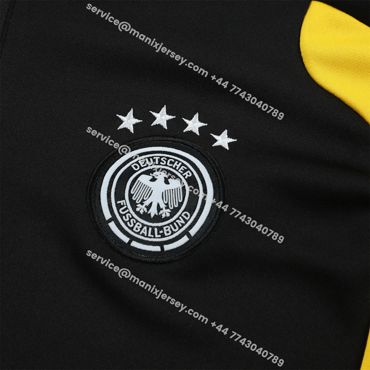 ManixJersey.com | Germany 2026 Kids Long Sleeve Training Set - Black Top & Pants -Customize Name, Number and Patch | Worldwide Shipping