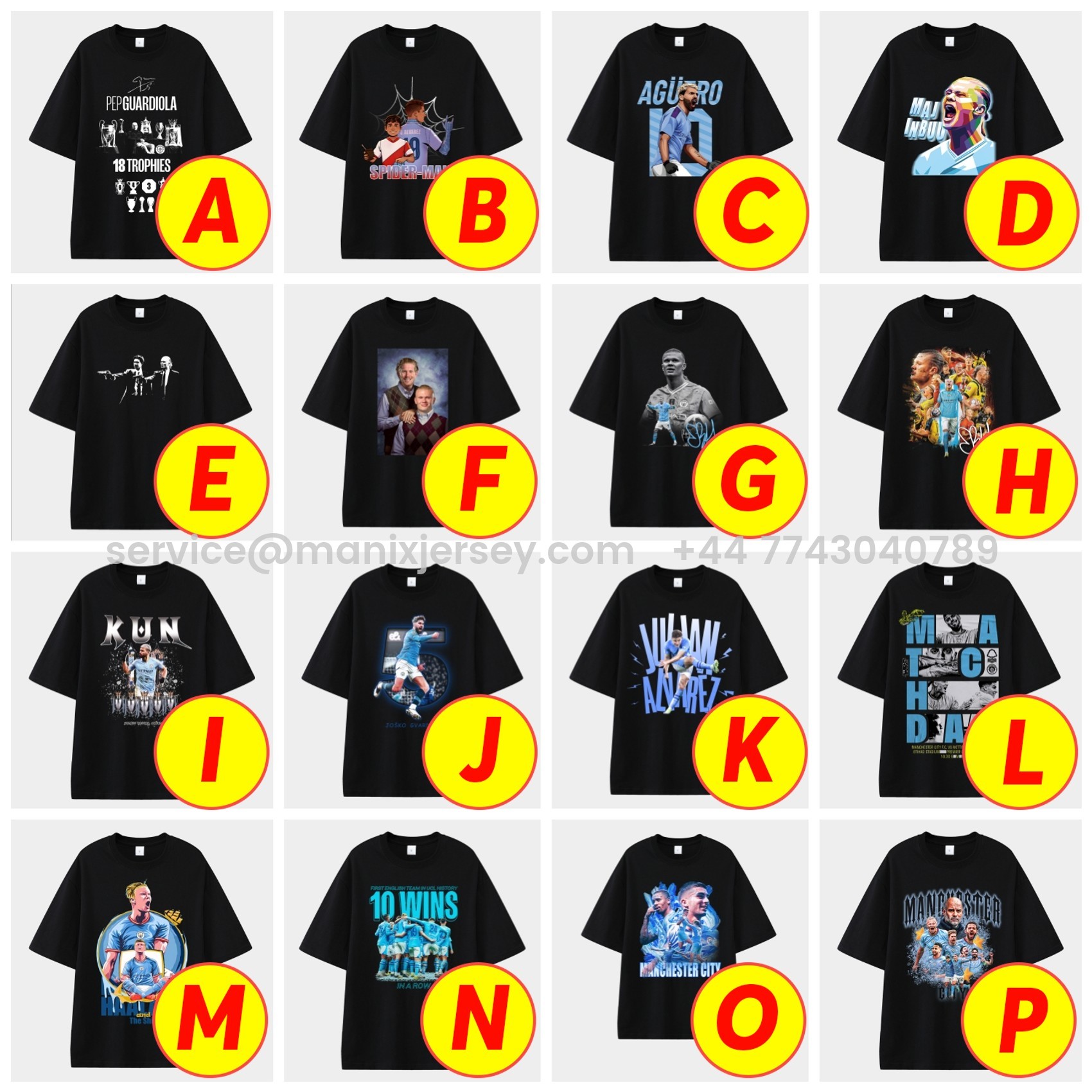 ManixJersey.com | Manchester City Highlights Of The Decade Unisex Pure Cotton T-shirt -Customize Name, Number and Patch | Worldwide Shipping