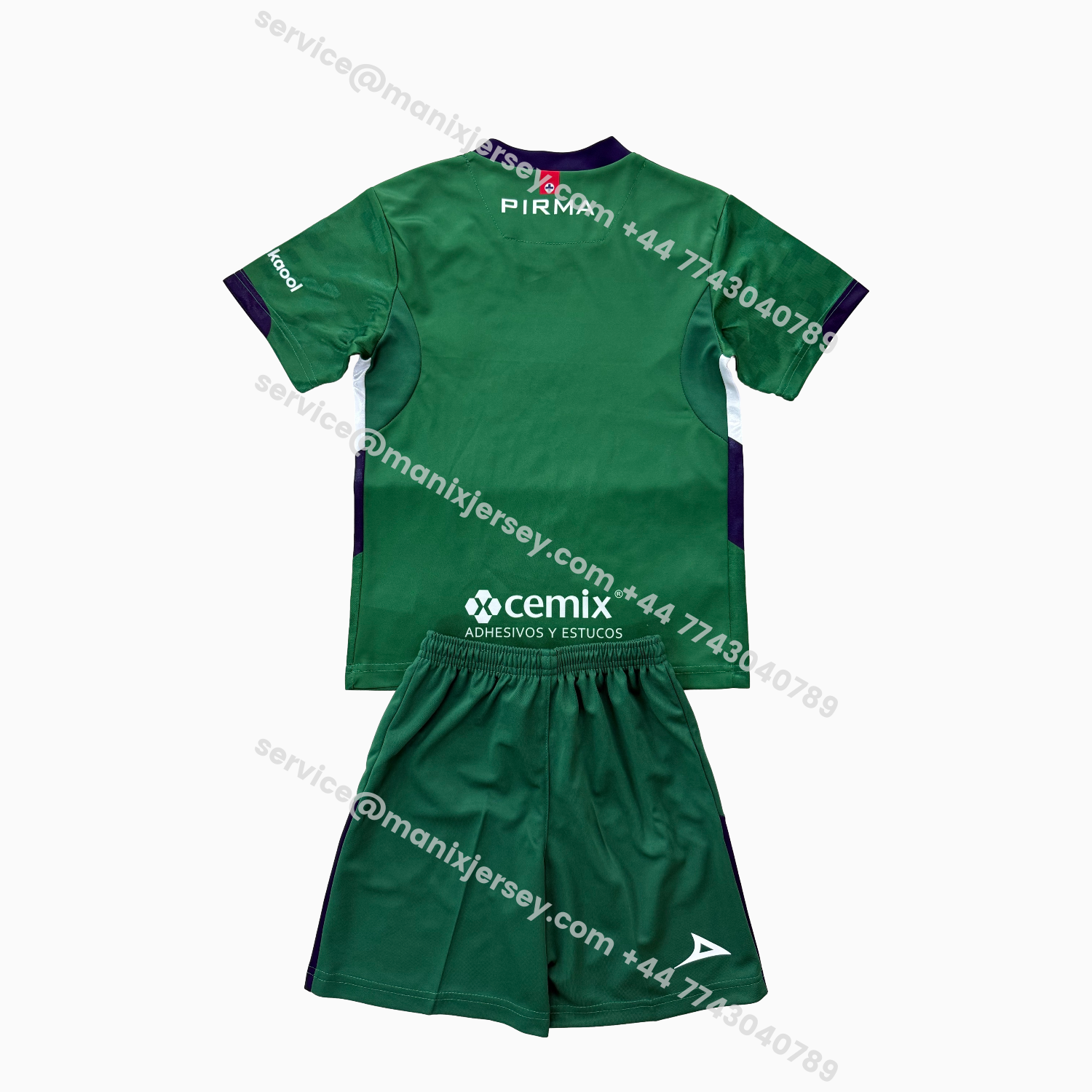 ManixJersey.com | Cruz Azul 25-26 Green Goalkeeper Kids Kit -Customize Name, Number and Patch | Worldwide Shipping