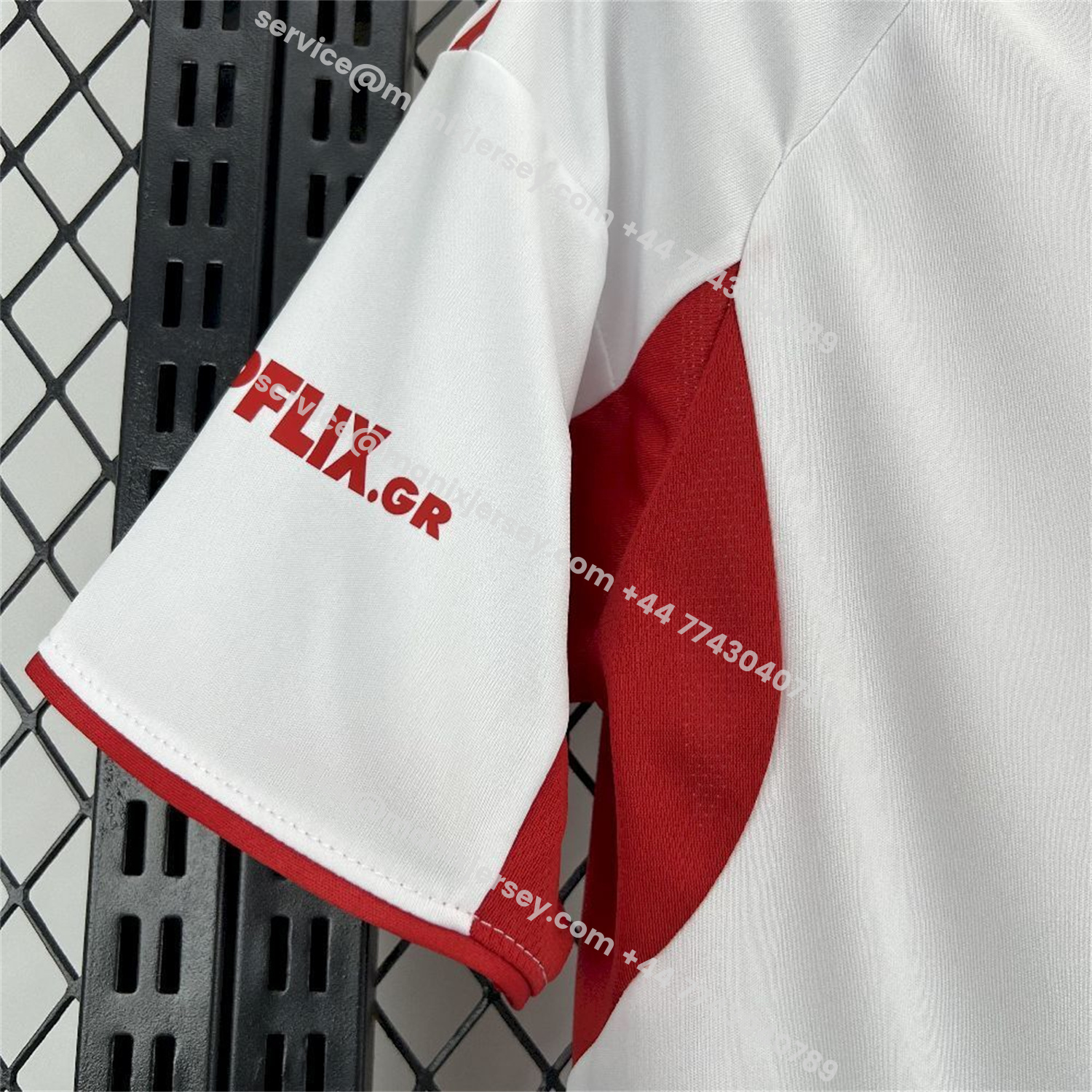 ManixJersey.com | Olympiacos 25-26 Away White Jersey - Fans Version -Customize Name, Number and Patch | Worldwide Shipping