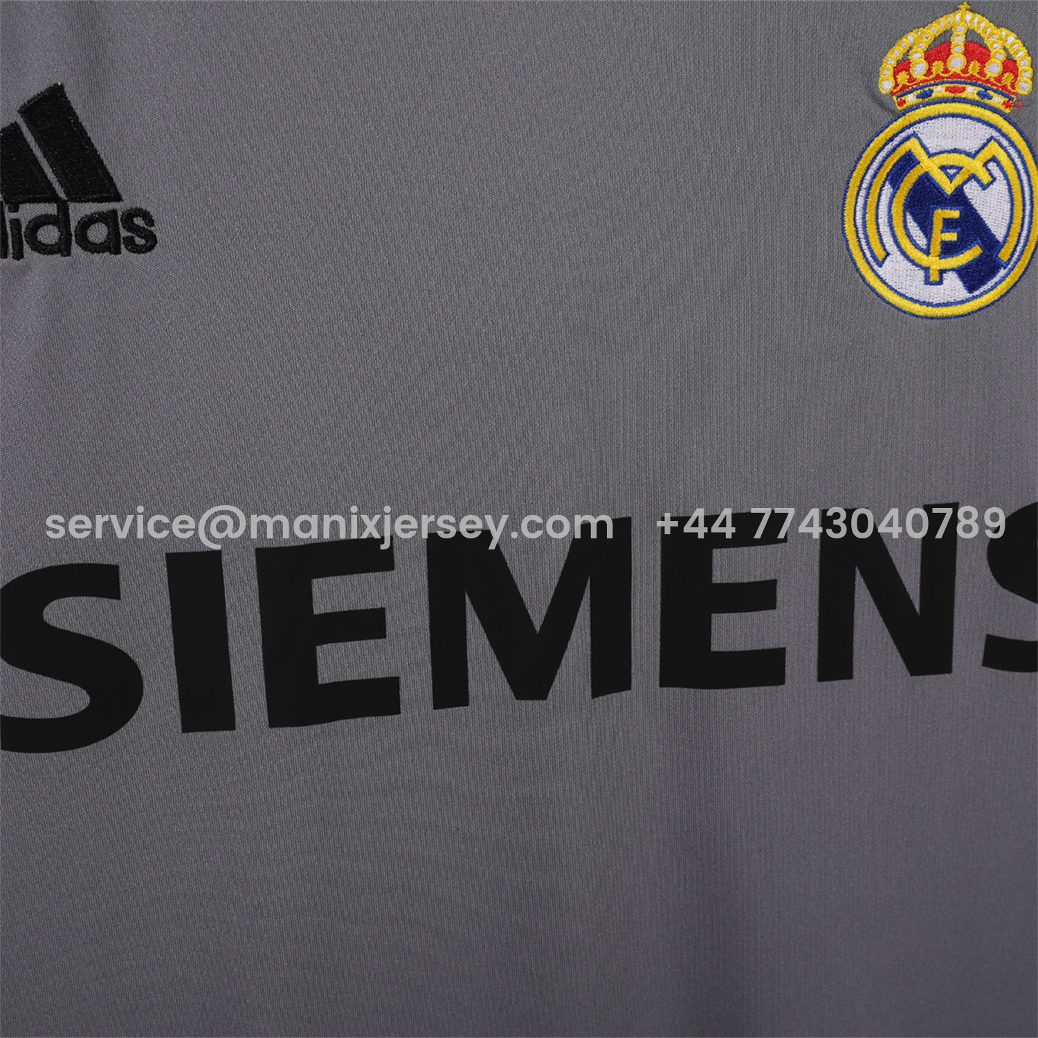 ManixJersey.com | Retro Real Madrid 04-05 Third Grey Jersey -Customize Name, Number and Patch | Worldwide Shipping