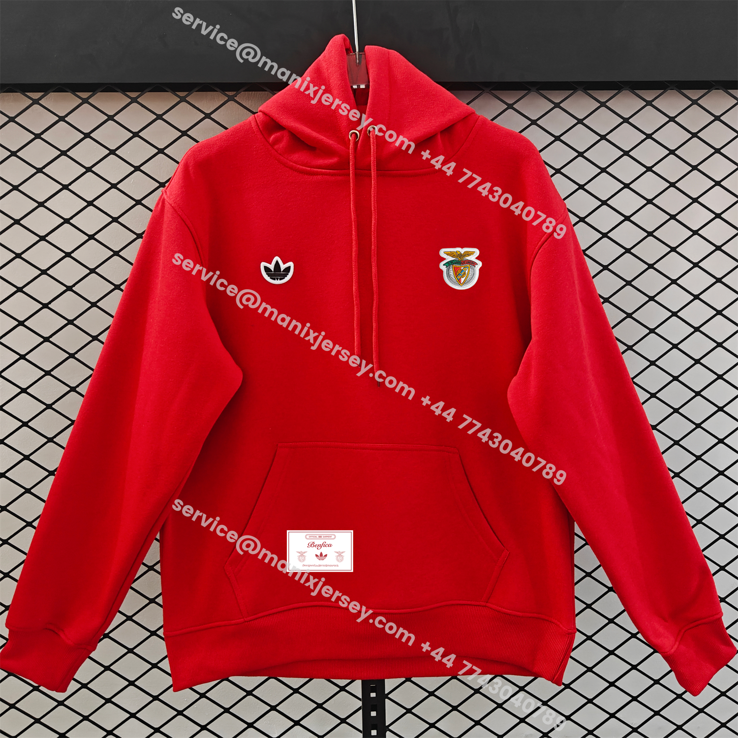 ManixJersey.com | Benfica 25-26 Originals Terrace Icon Unisex Pullover Hoodie -Customize Name, Number and Patch | Worldwide Shipping