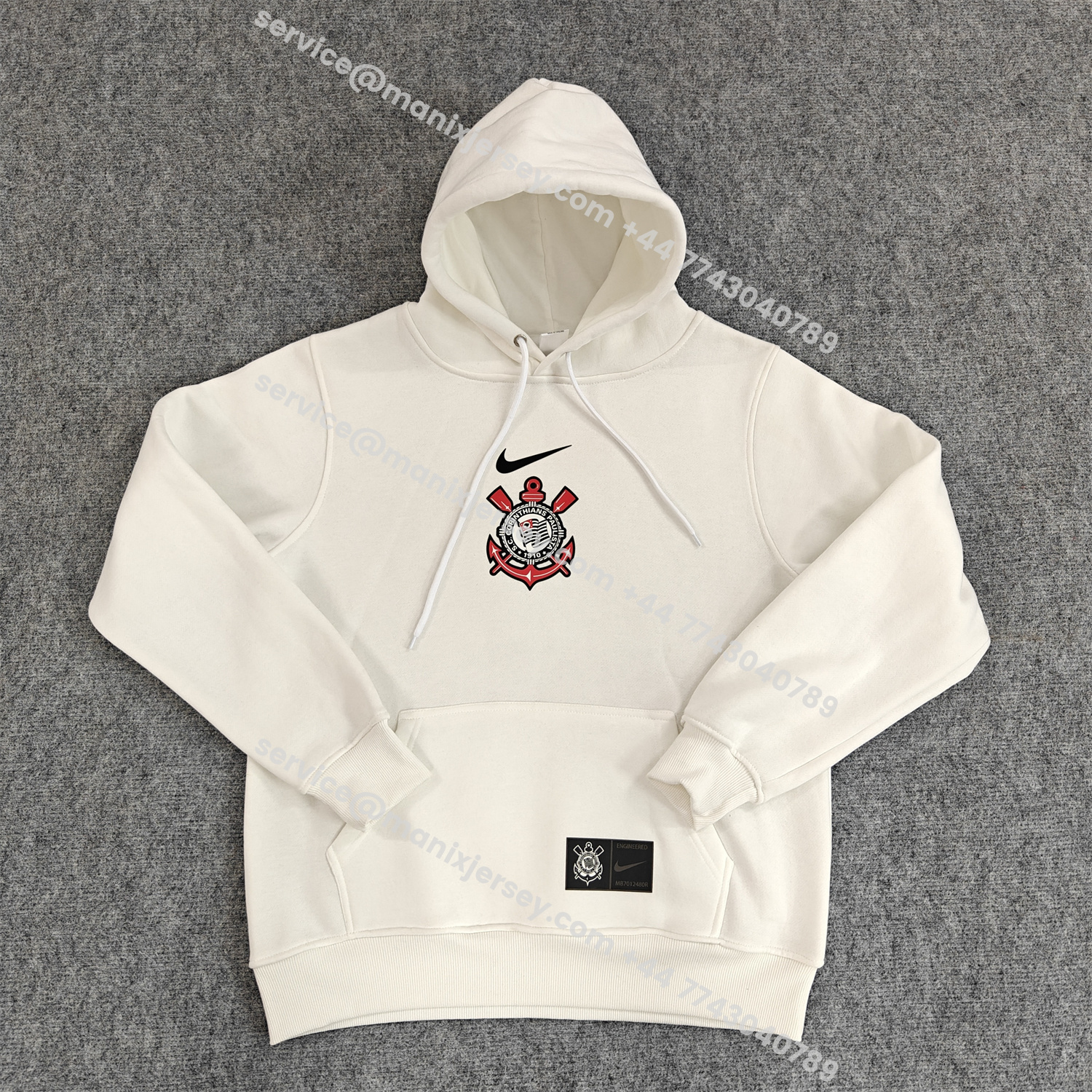 ManixJersey.com | Corinthians 25-26 Home Unisex Pullover Hoodie -Customize Name, Number and Patch | Worldwide Shipping