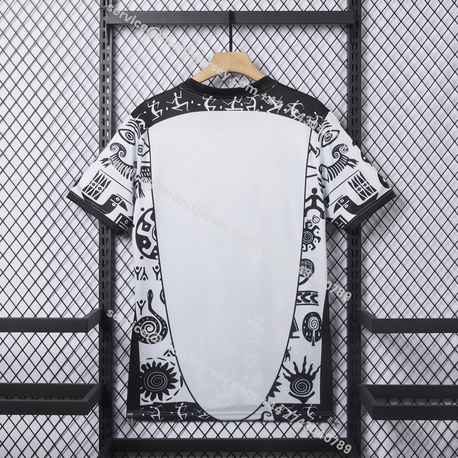 ManixJersey.com | Mexico 25-26 Mayan Cvilization Black And White Special Jersey - Fans Version -Customize Name, Number and Patch | Worldwide Shipping