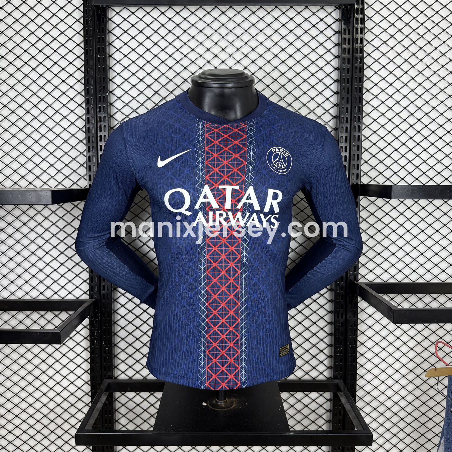 ManixJersey.com | Paris Saint-Germain PSG 25-26 Home Long Sleeves Jersey - Player Version -Customize Name, Number and Patch | Worldwide Shipping