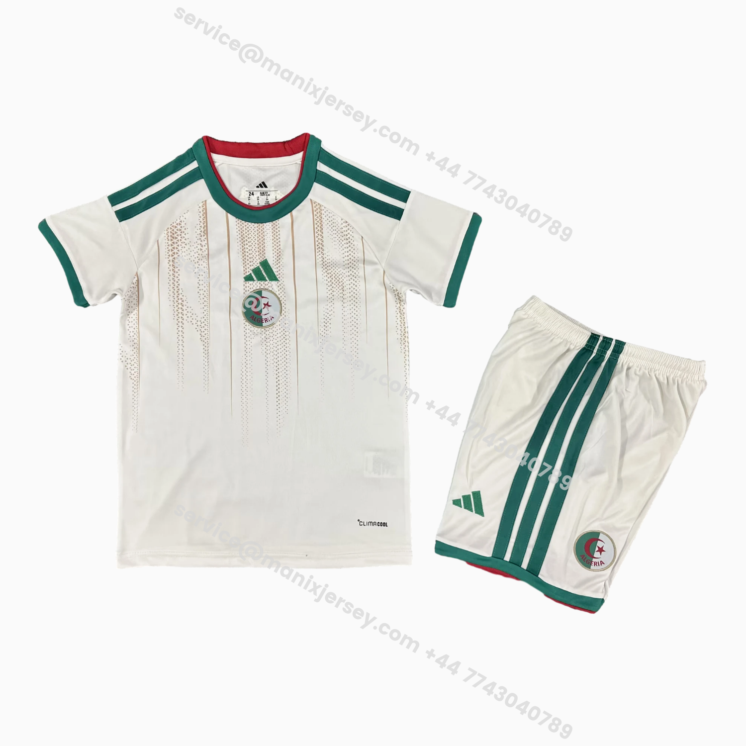ManixJersey.com | Algeria 2026 Home Kids Kit -Customize Name, Number and Patch | Worldwide Shipping