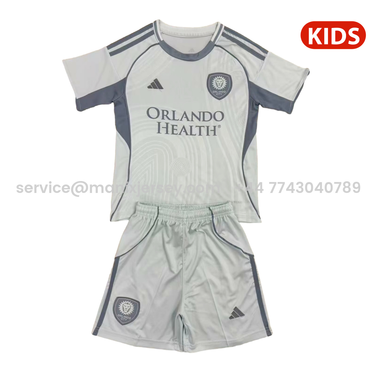 ManixJersey.com | Orlando City 25-26 Pre-Match Training Kids Kit -Customize Name, Number and Patch | Worldwide Shipping