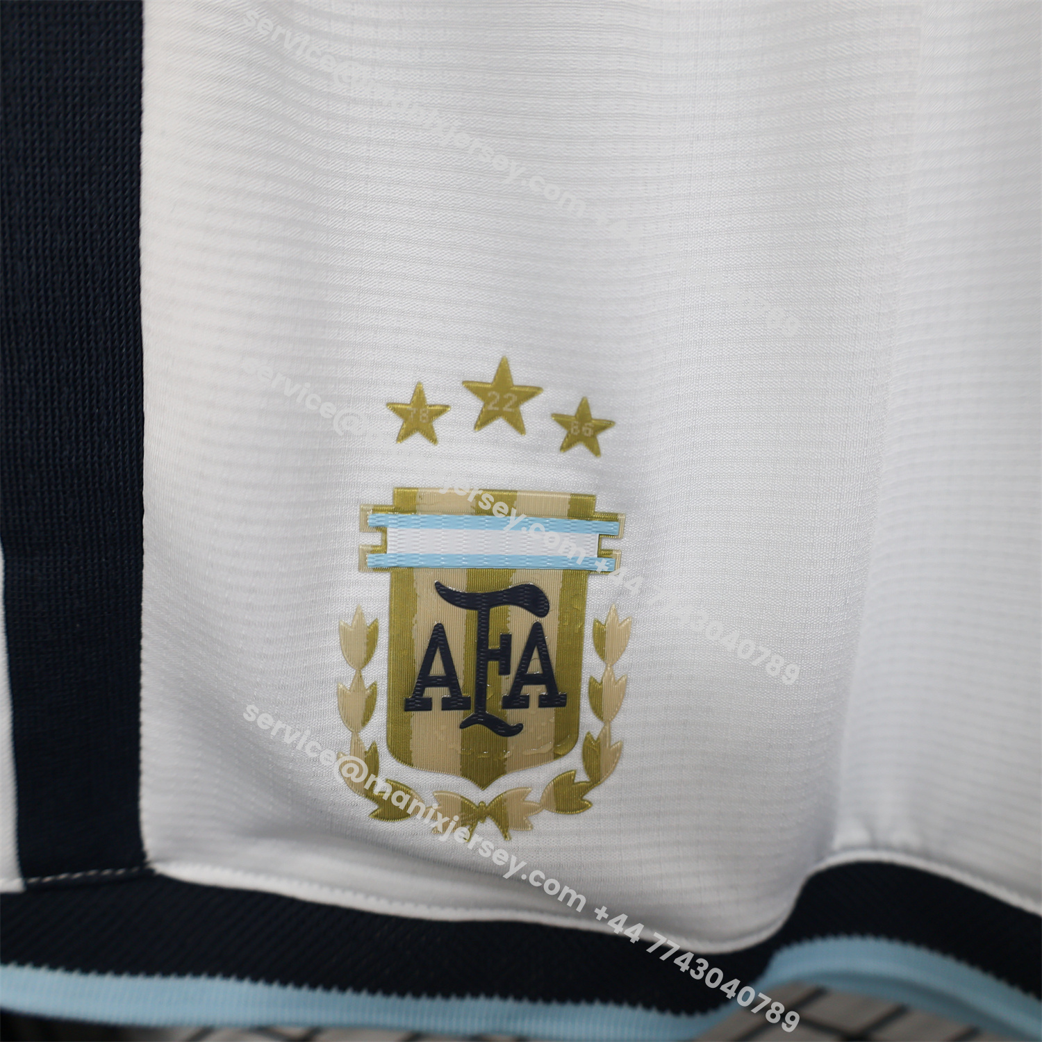 ManixJersey.com | Argentina 2026 White Shorts - Player Version -Customize Name, Number and Patch | Worldwide Shipping