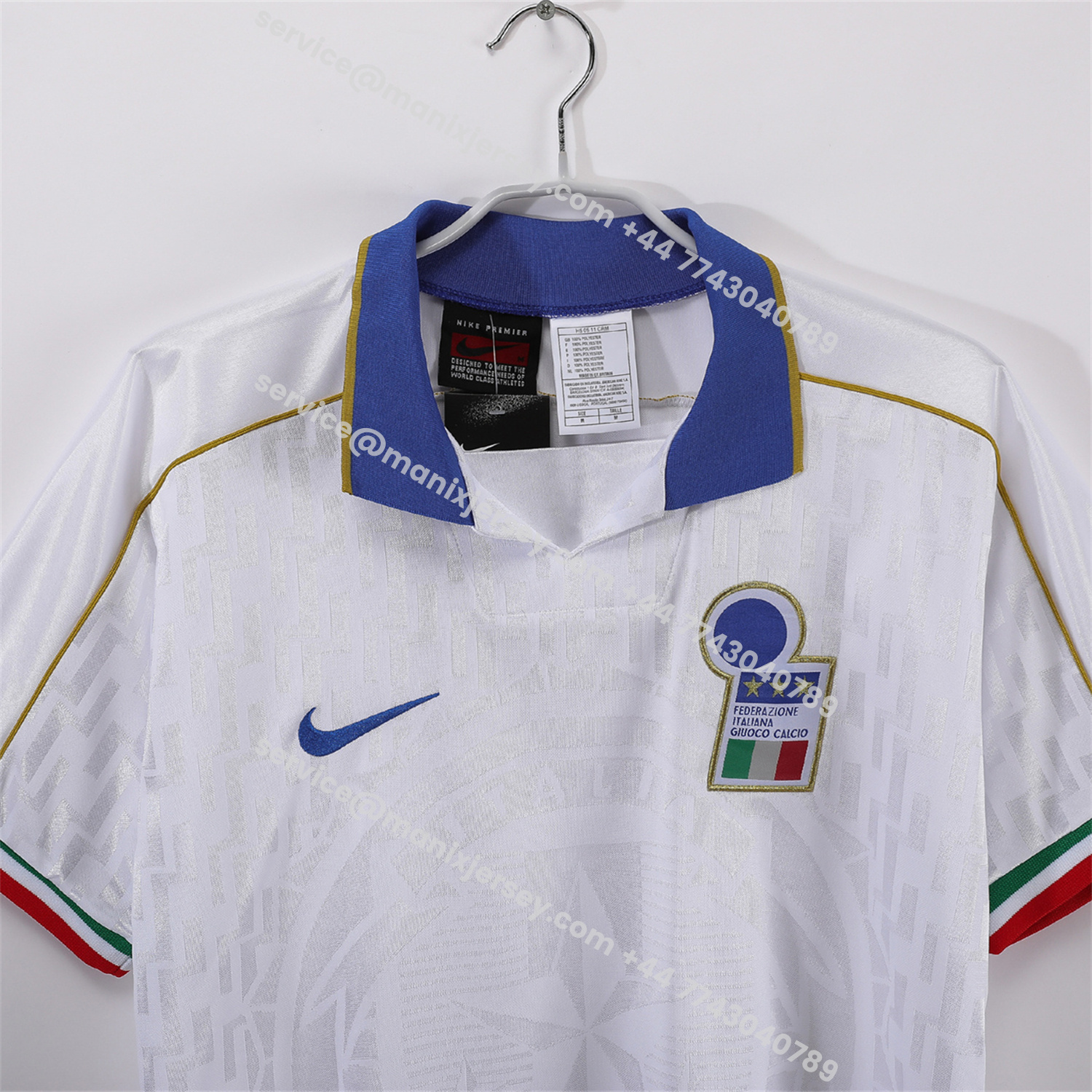 ManixJersey.com | Retro Italy 1995 Away Jersey -Customize Name, Number and Patch | Worldwide Shipping