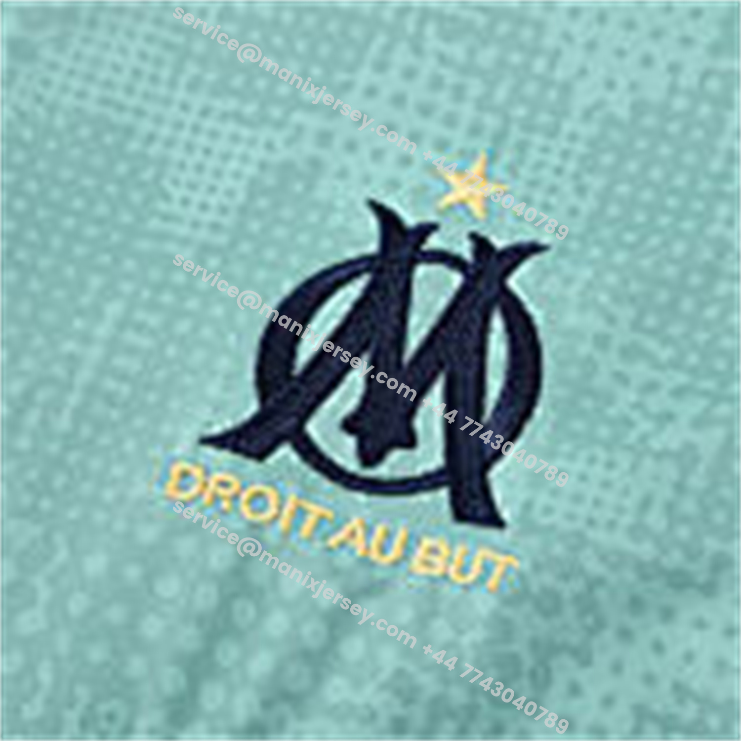 ManixJersey.com | Marseille 25-26 Long Sleeve Training Set - Nattierblue Top & Deep Blue Pants -Customize Name, Number and Patch | Worldwide Shipping