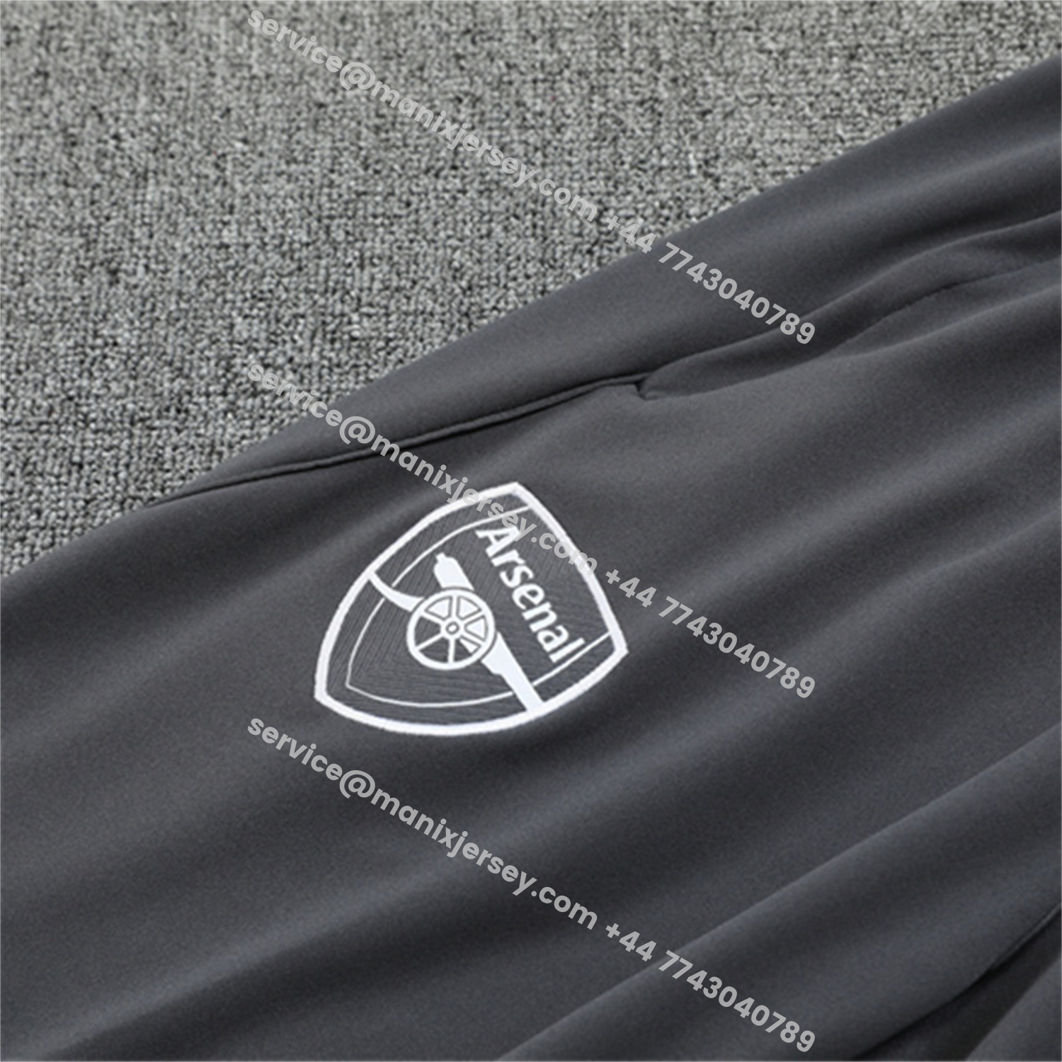 ManixJersey.com | Arsenal 25-26 Kids Long Sleeve Training Set - Wine Red Top & Grey Pants -Customize Name, Number and Patch | Worldwide Shipping