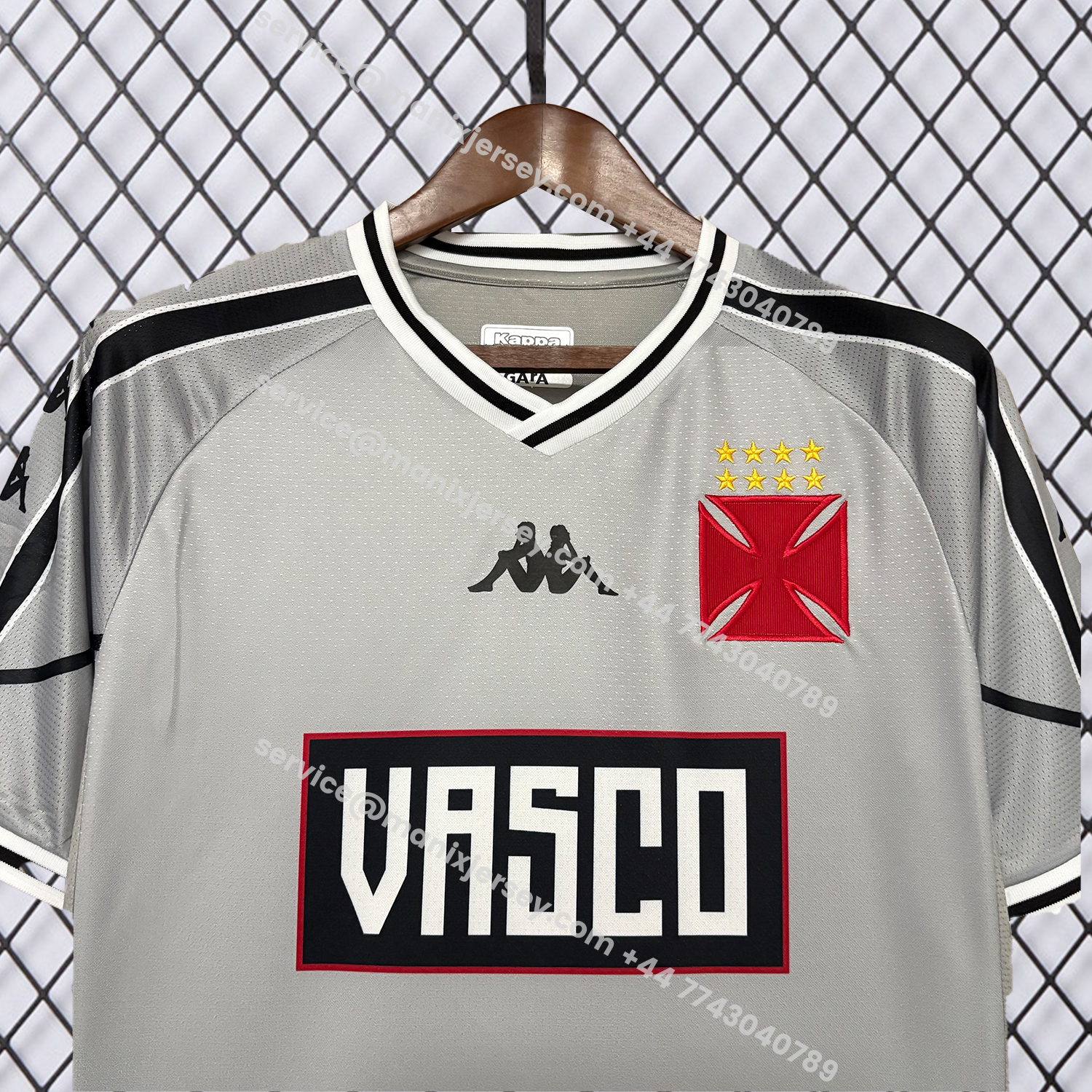 ManixJersey.com | Vasco da Gama 25-26 Grey Pre-Match Jersey - Fans Version -Customize Name, Number and Patch | Worldwide Shipping