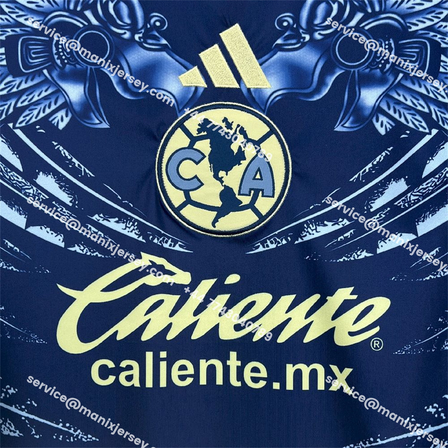 ManixJersey.com | Club América 25-26 Away Long Sleeves Jersey - Fans Version -Customize Name, Number and Patch | Worldwide Shipping