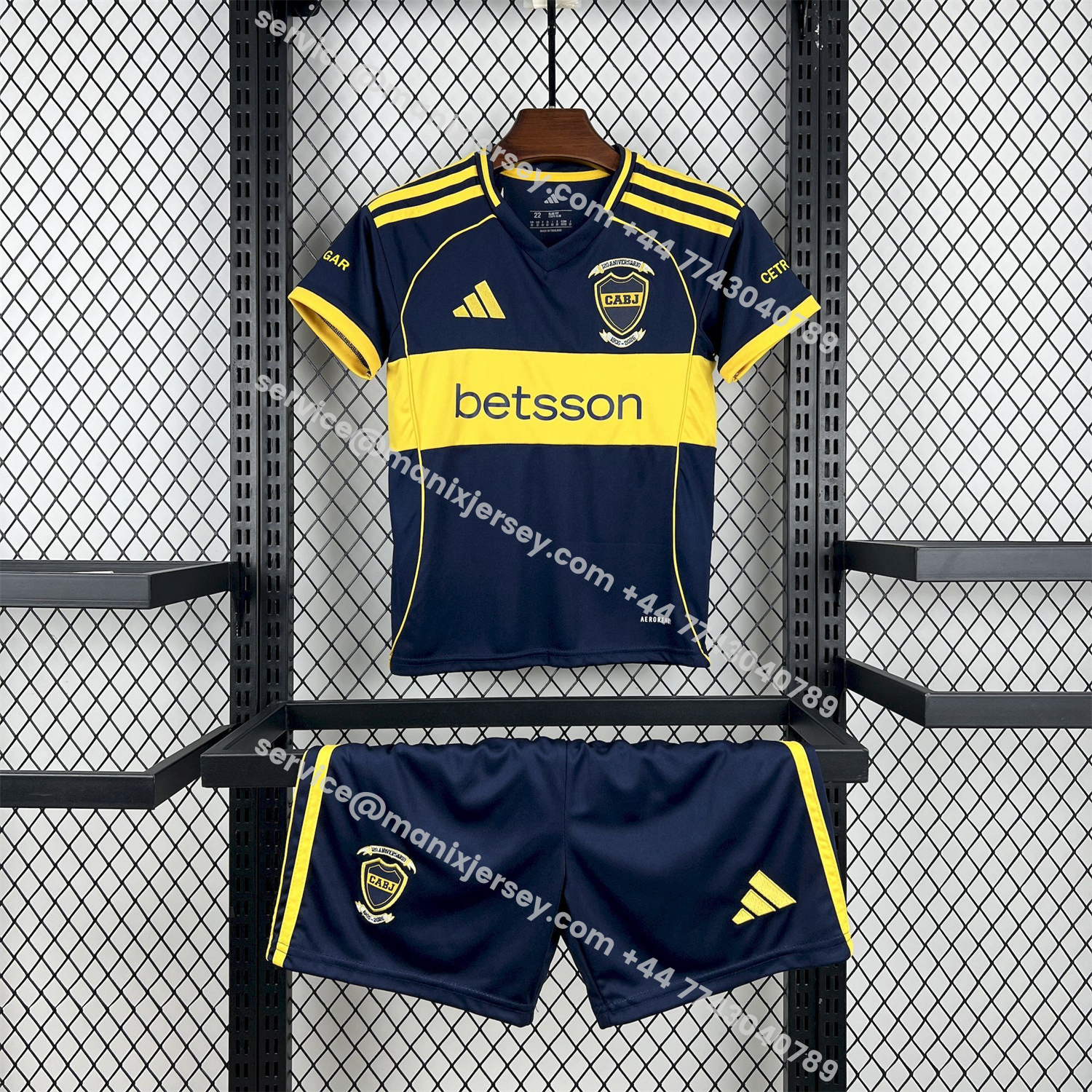 ManixJersey.com | Boca Juniors 25-26 Home 120th Anniversary Kids Kit -Customize Name, Number and Patch | Worldwide Shipping