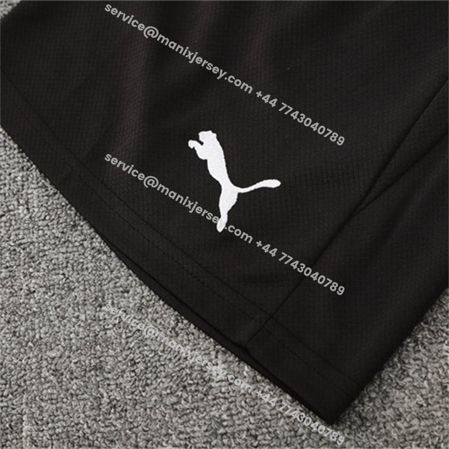 ManixJersey.com | Manchester City 25-26 Short-Sleeve Training Set - Black Top & Black Shorts -Customize Name, Number and Patch | Worldwide Shipping