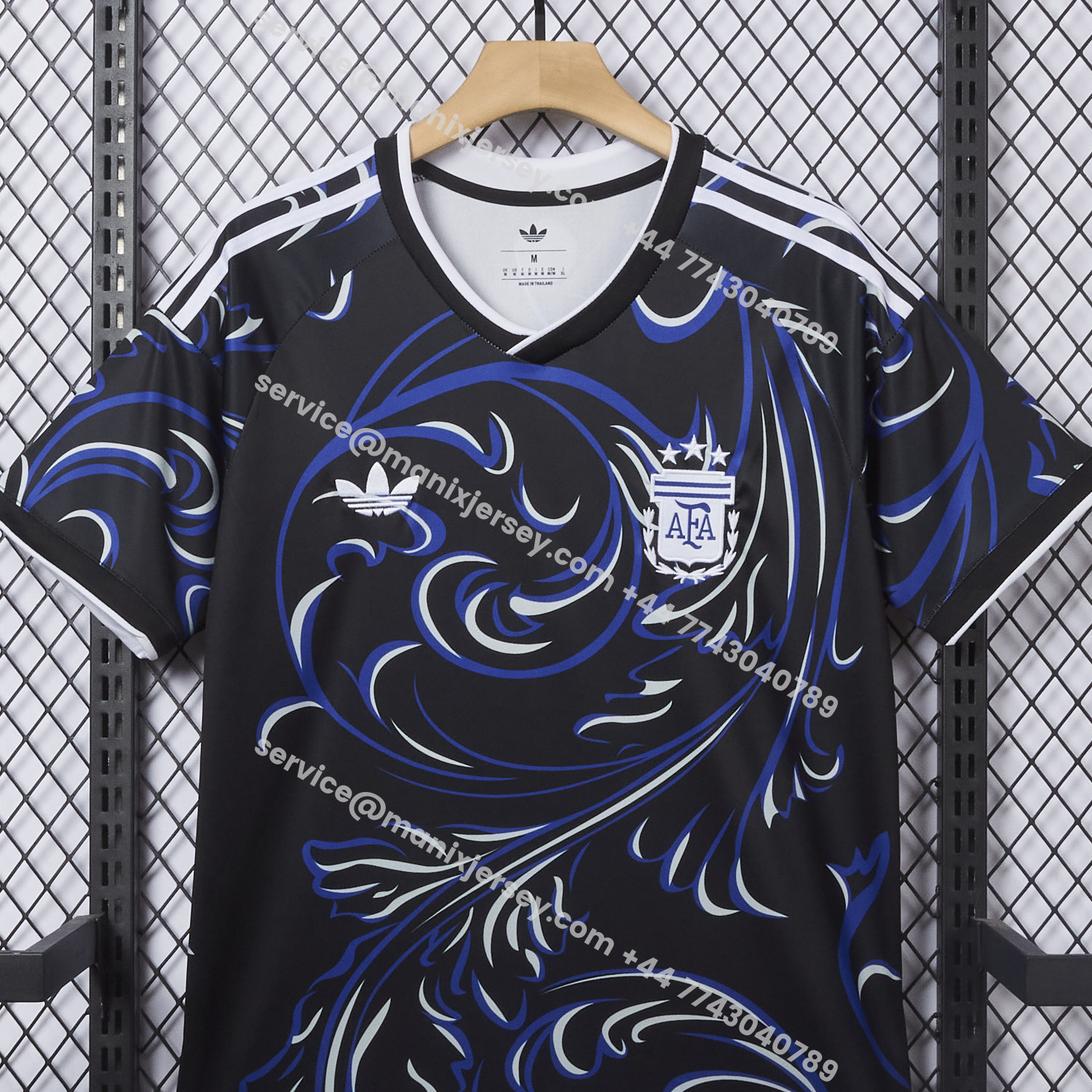 ManixJersey.com | Argentina 2026 Away Deep Blue Jersey - Fans Version -Customize Name, Number and Patch | Worldwide Shipping