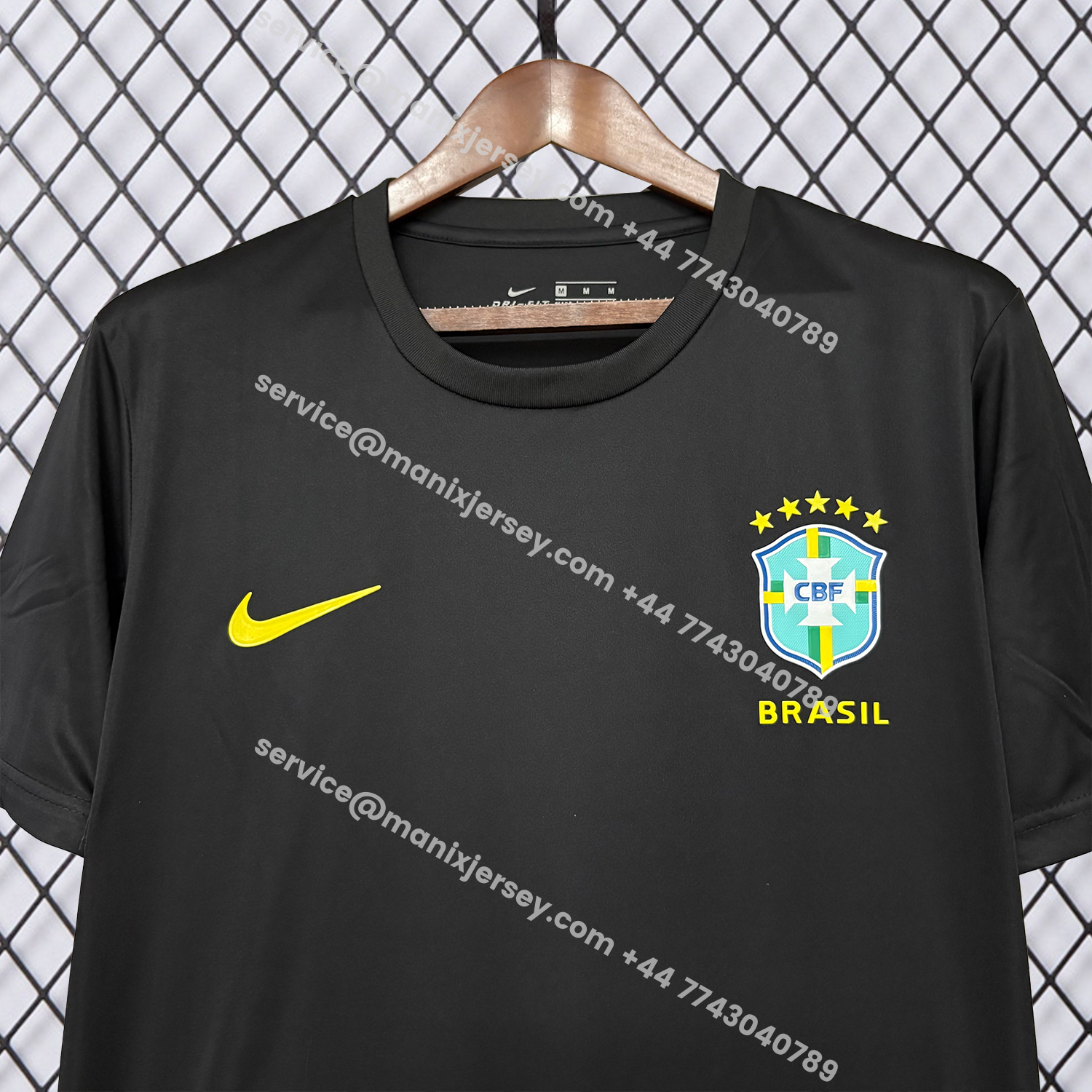 ManixJersey.com | Brazil 2026 Pure Black Training Jersey - Fans Version -Customize Name, Number and Patch | Worldwide Shipping