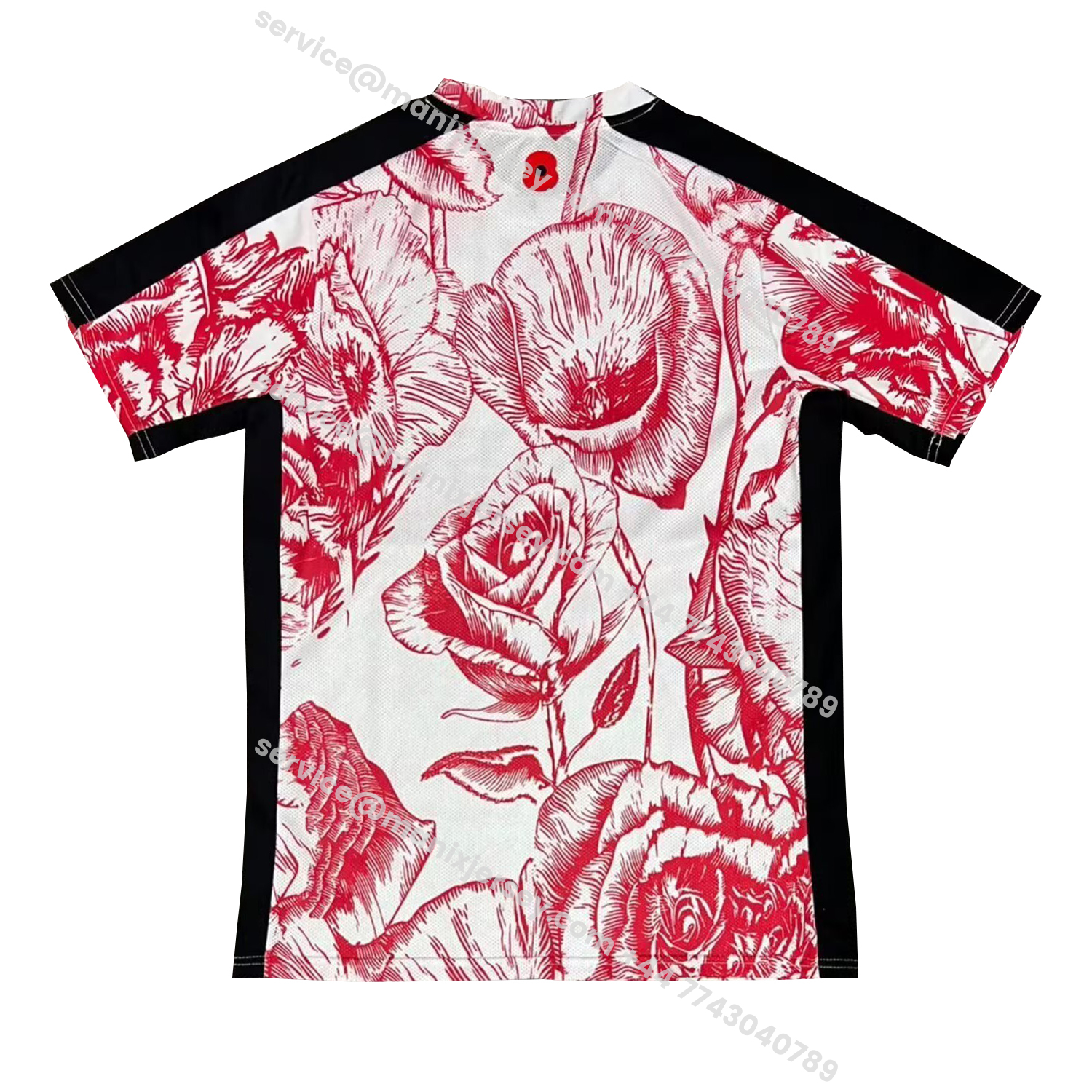 ManixJersey.com | C.H.E.L.S.E.A 25-26 Red Flowers White Special Jersey - Fans Version -Customize Name, Number and Patch | Worldwide Shipping